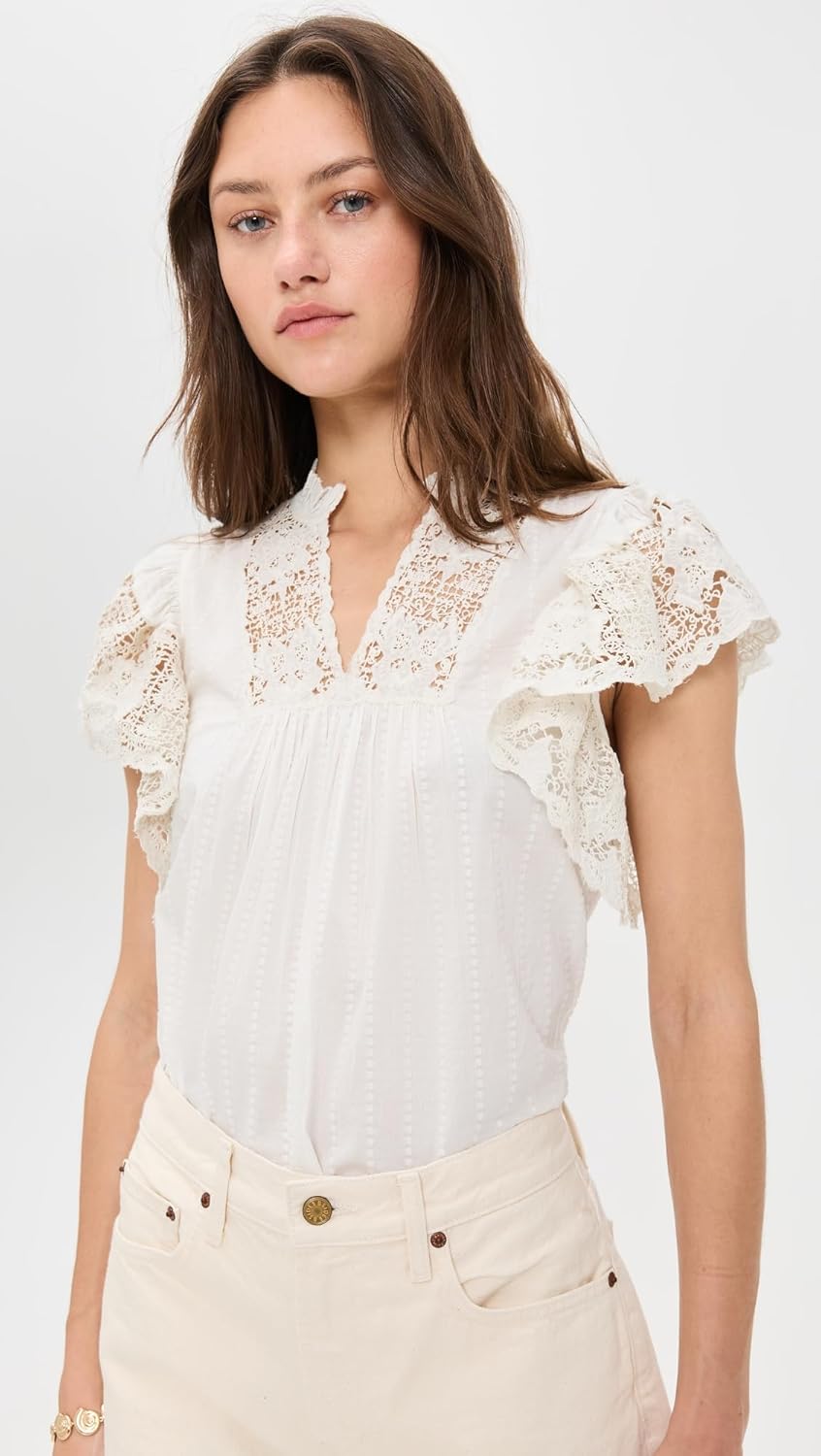 Ulla Johnson Women's Jolie Flutter Sleeve Top - Image 2