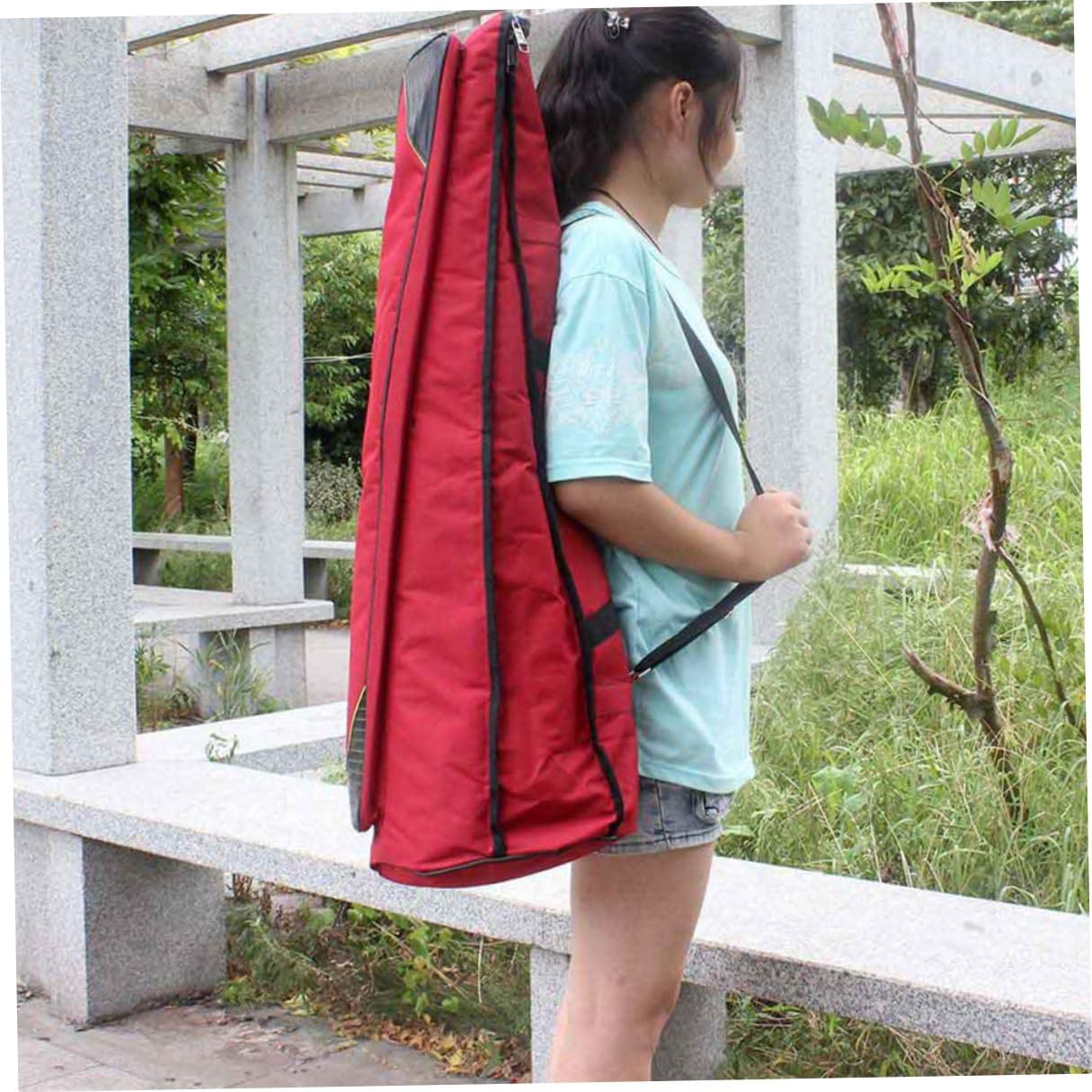 Luxshiny Oxford Cloth Trombone Bag Padded Storage Case with Double Shoulder Straps for Tenor Trombone Protection and Convenient Carrying