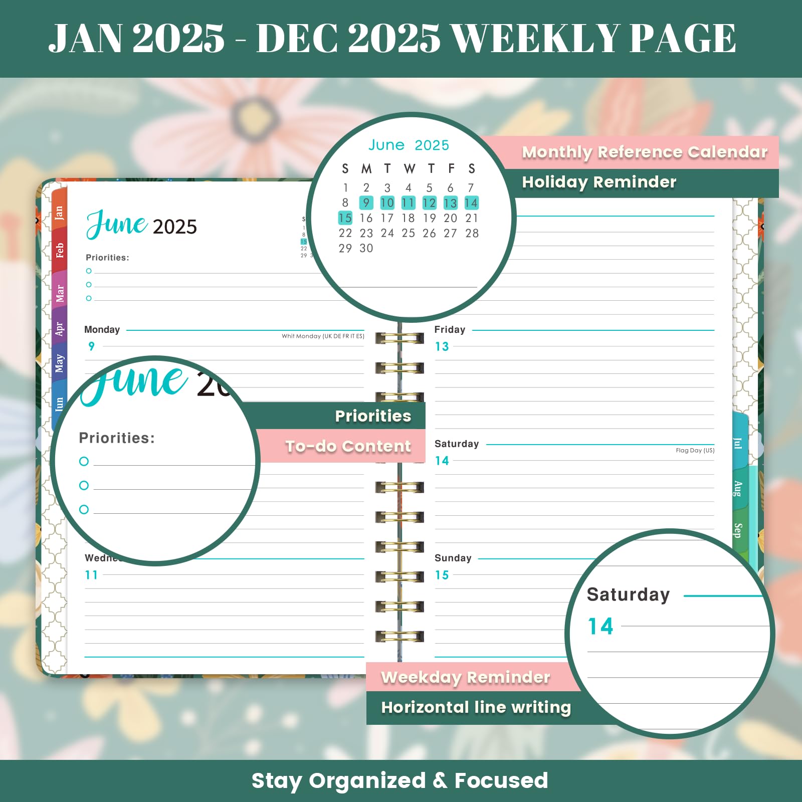 Snapklik.com : 2025 Planner - 2025 Weekly And Monthly Planner From Jan ...
