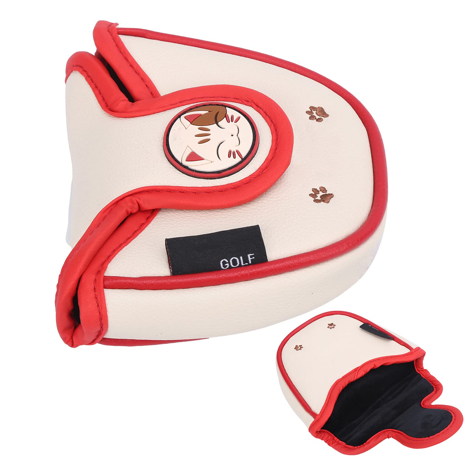 CHICIRIS Center Shaft Putter Cover, Lucky Cat Wasserdichter Golfschläger Head Cover Club Center Putter Headcover Guard Protector