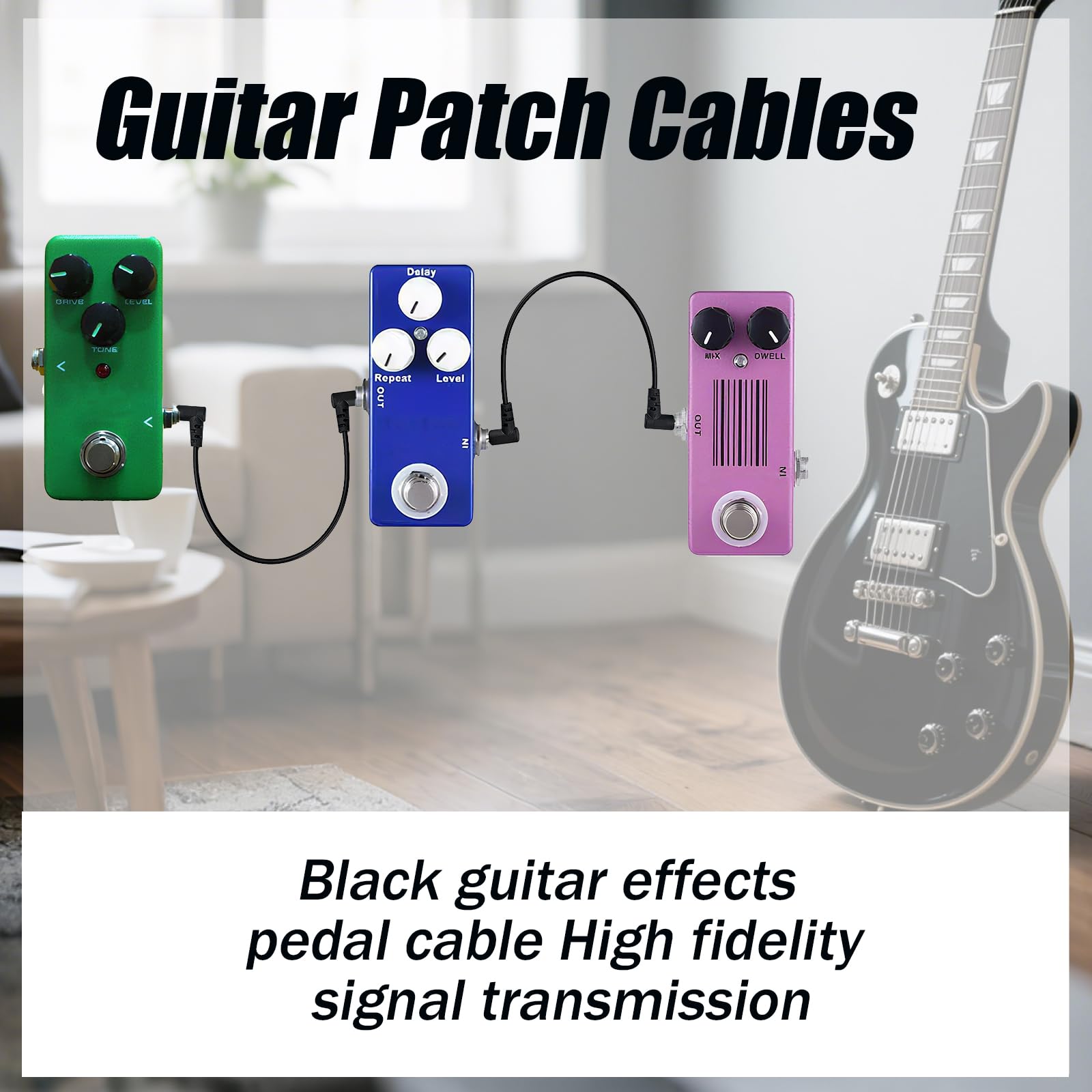 Connettori Per Pedali Effetto Chitarra 1/4" - 2 Pezzi Dritti Mono Adattatori Per Pedaliera