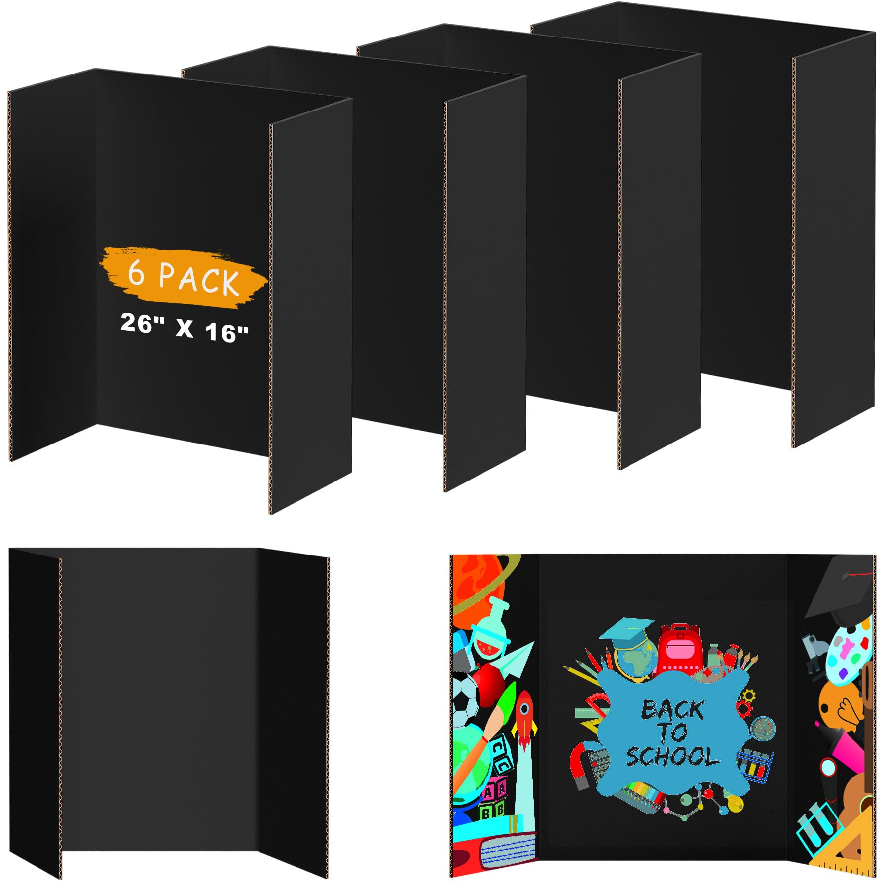 Amazon.com : AKONEGE 6PCS Black Trifold Poster Board 26
