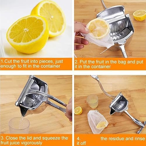 Miniatura 4 de Extractor de jugo de fruta fresca de aleación de aluminio, exprimidor de limón de mano resistente, exprimidor para exprimir naranjas, limones de