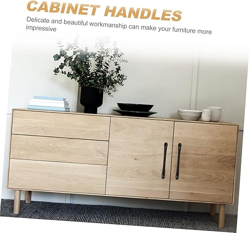 Miniatura 6 de OSALADI Manija de puerta de cajón, 5 unidades, manijas de gabinete negras, manija de cajón moderna, manija de barra para gabinete, cómoda, pomos de
