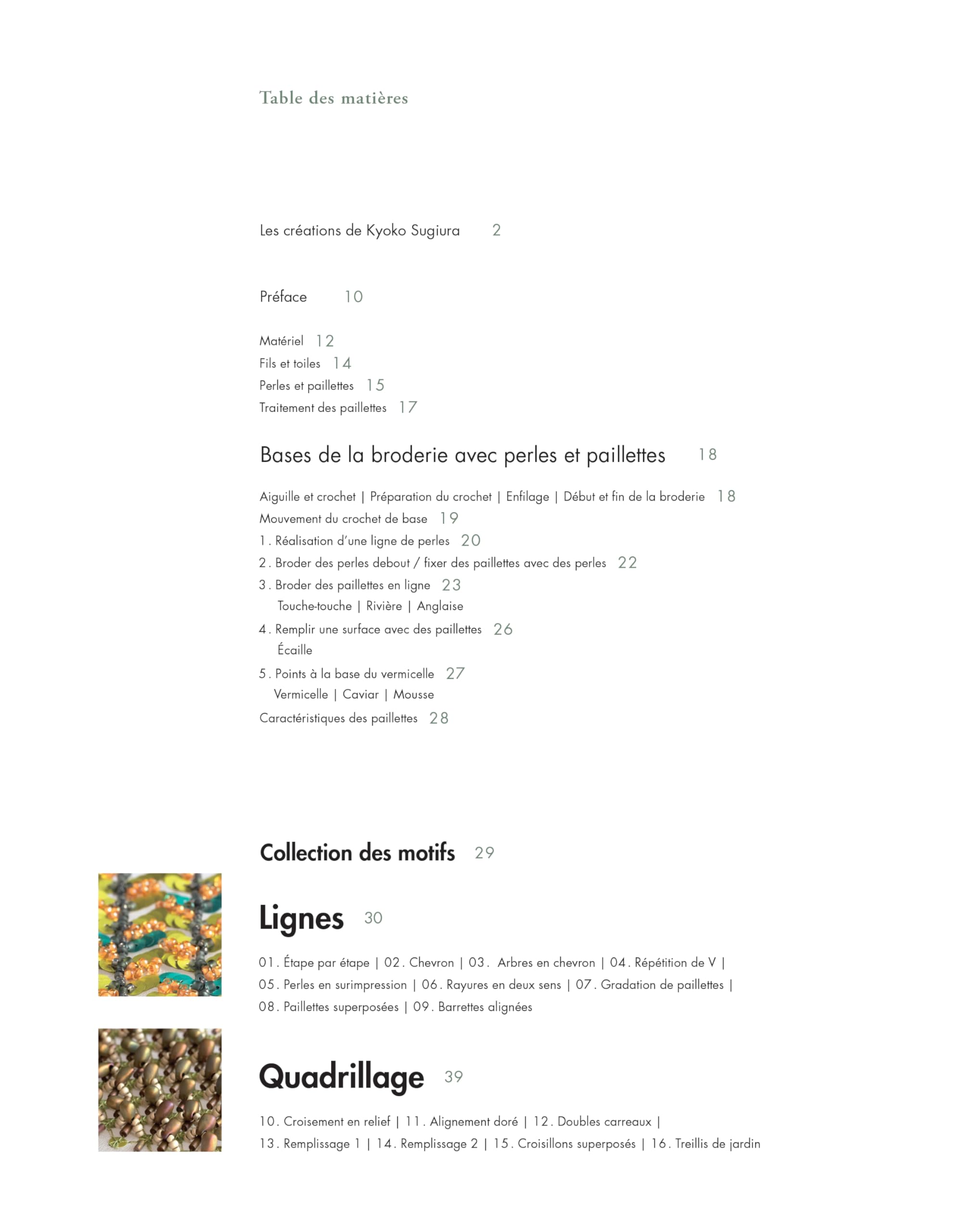 Broderie d'art en perles et paillettes