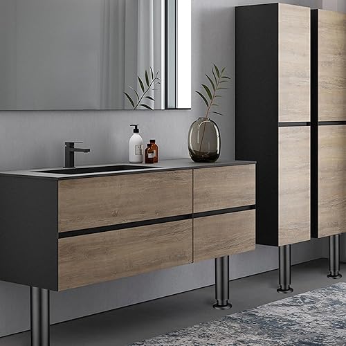 Miniatura 3 de BQLZR Patas ajustables para muebles para cama, sofá, armario de 3.15 a 4.72 pulgadas, color negro, paquete de 4