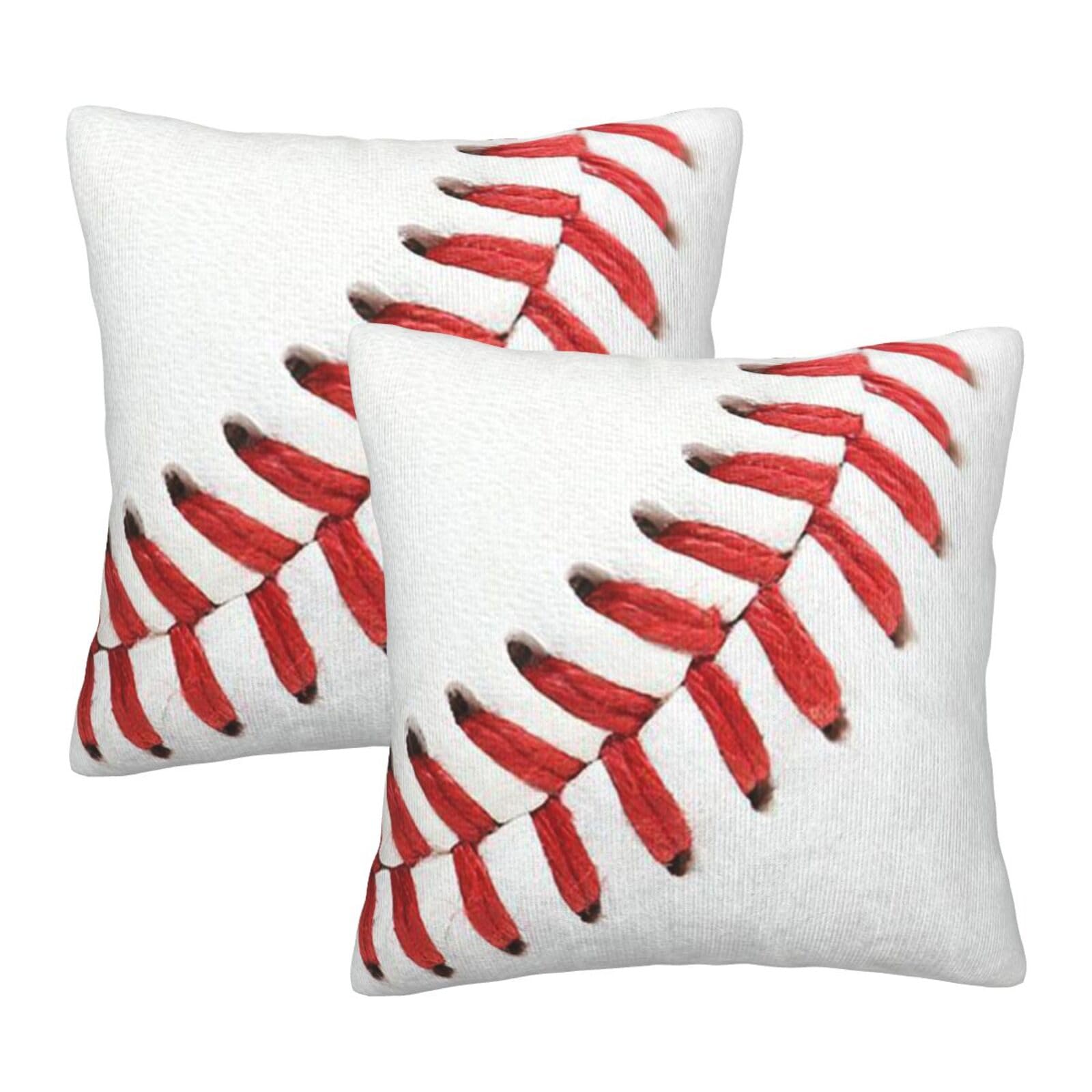 Dentelle de baseball taies d'oreiller carrées lot de 2 pour chambre