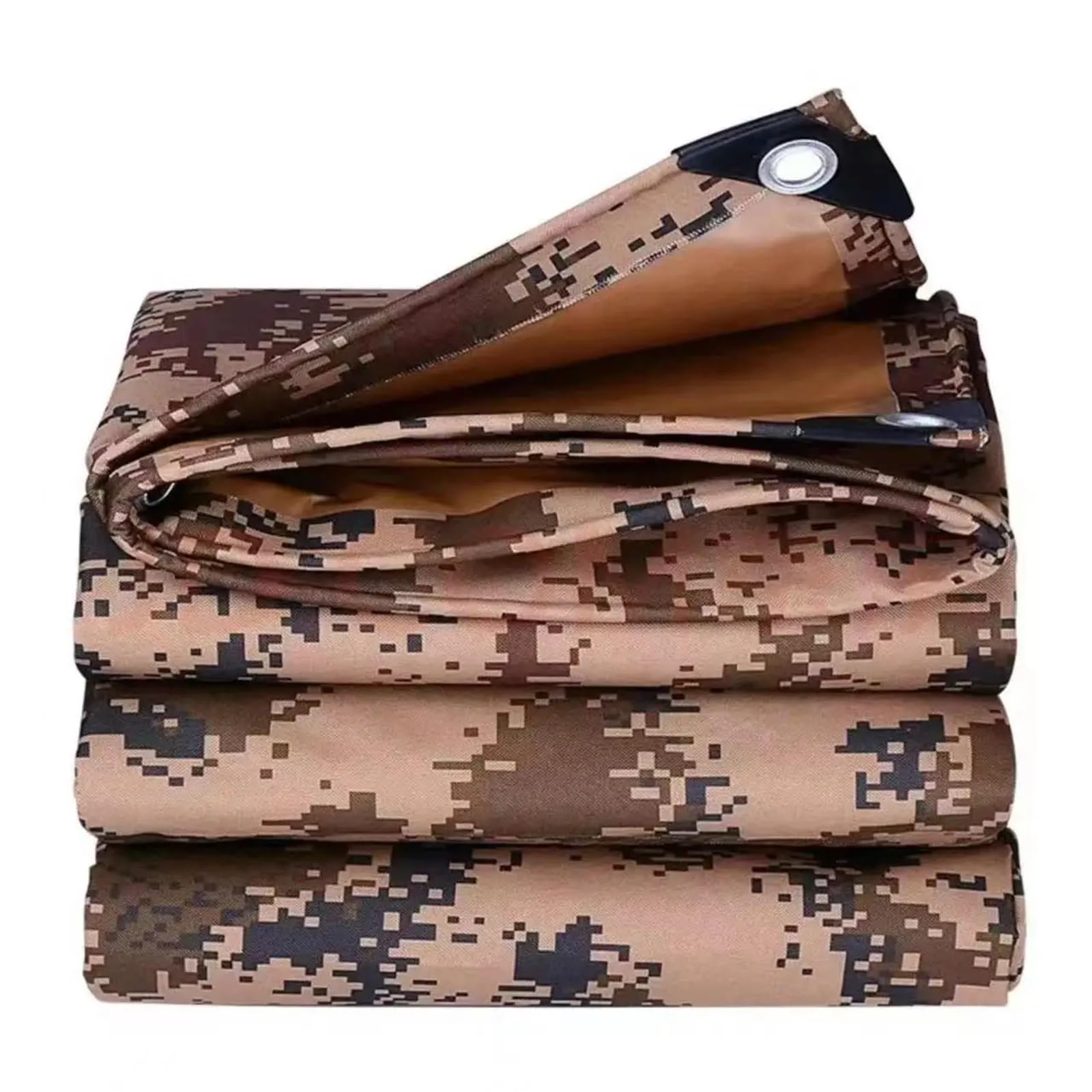 Waterproof Tarp, Tarpaulin Outdoor Multicolor Multiple Sizes Car Garden Sun Shade Sail Cover(Desert Digital,3x3.0m)