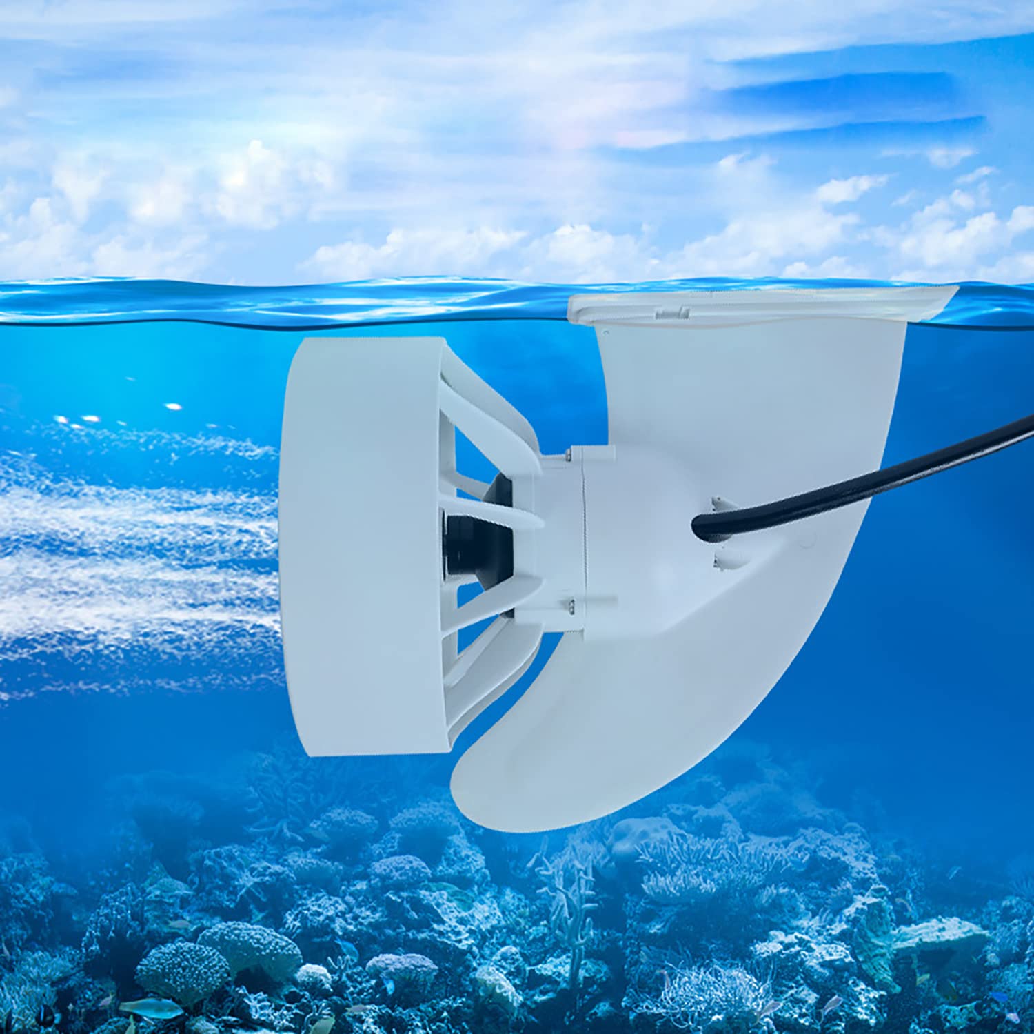 Outboard Motor,Electric Motorized Fin, 24V12kg Thrust 360W Brushless Motor with Propeller,Battery and Remote Control, Electric Surfboard for Kayak Fishing Boat Paddle Board Underwa