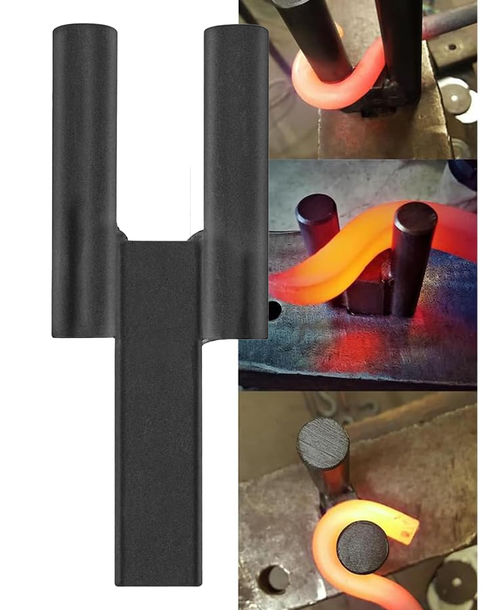 Blacksmith Hardy Anvil Tool 1018 Steel 1" Hardy Turning Bending Forge Scrolling Twisting Tool (Black)