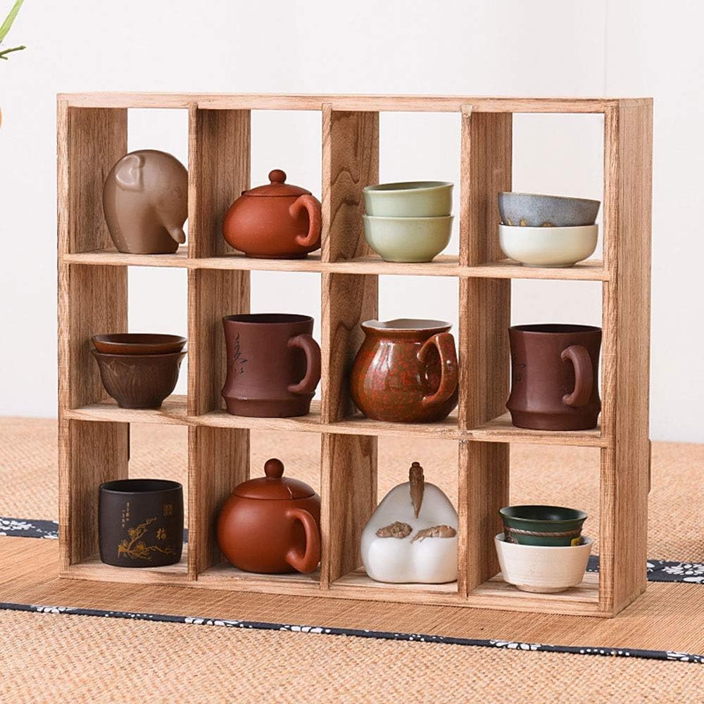 Yjdr Chinese Style Tea Cup Shelf Teapot MultiGrid Tea Set