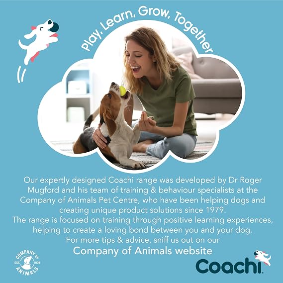 Company of Animals Coachi Kanvas Eğitim Kukla, Şamandıra, Uzun Mesafe Fırlatma, Klasik Toplama Oyuncağı, Köpek Aksesuarı. Orta Boy Köpekler ve Yavru Köpekler için Uygun (Beden M, Kireç)