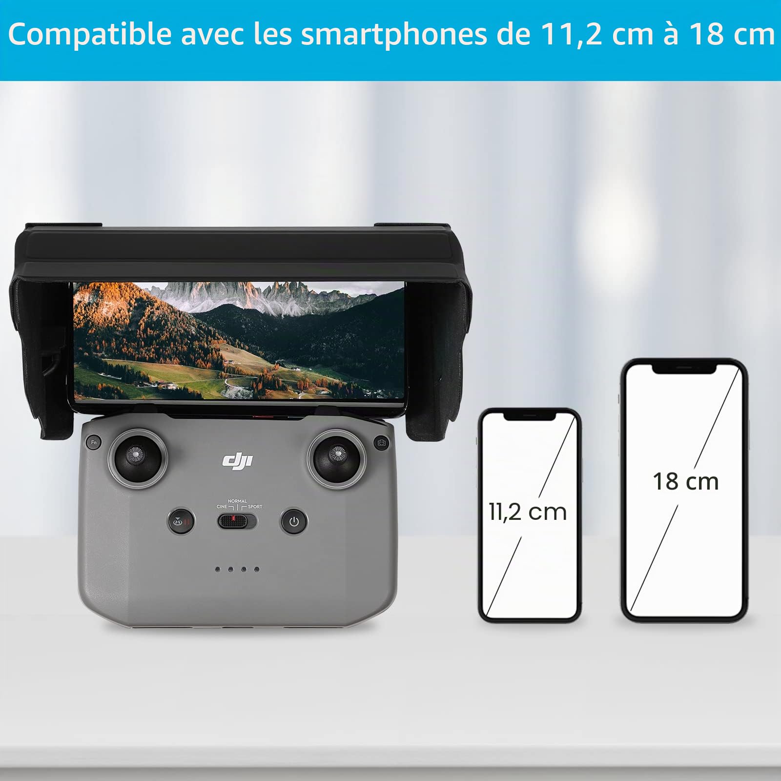 Pare-Soleil pour DJI Mini 2 Mini 3 Pro Air 2S Mavic 3, Couverture de Bouclier de Lumière Pliable pour 4.4-7.1 Pouces