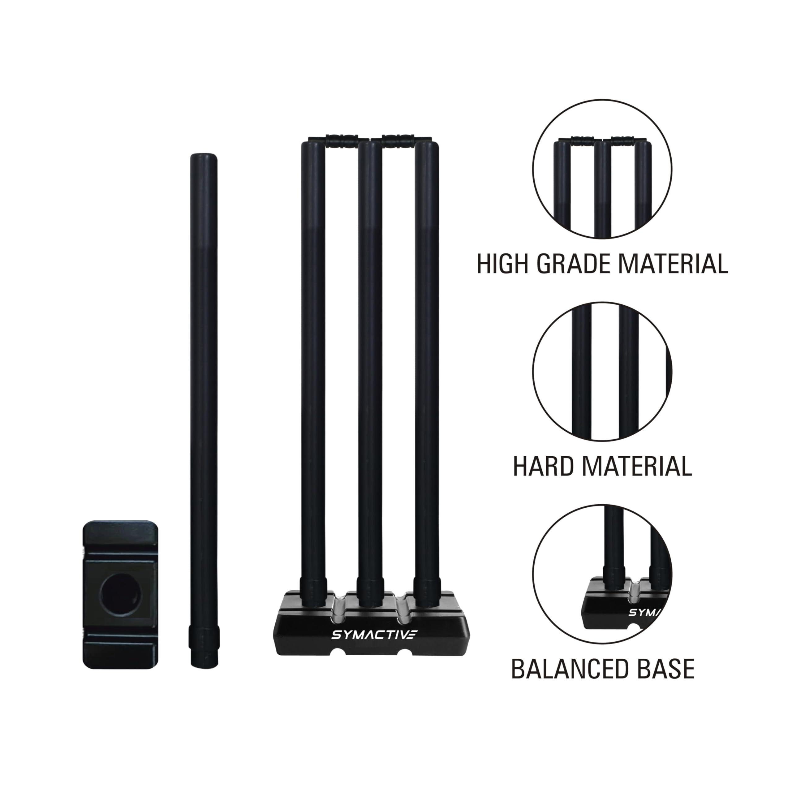 Amazon Brand - Symactive Champ Plastic Cricket Bat Set Combo with Soft Cricket Ball (Size-5) 2