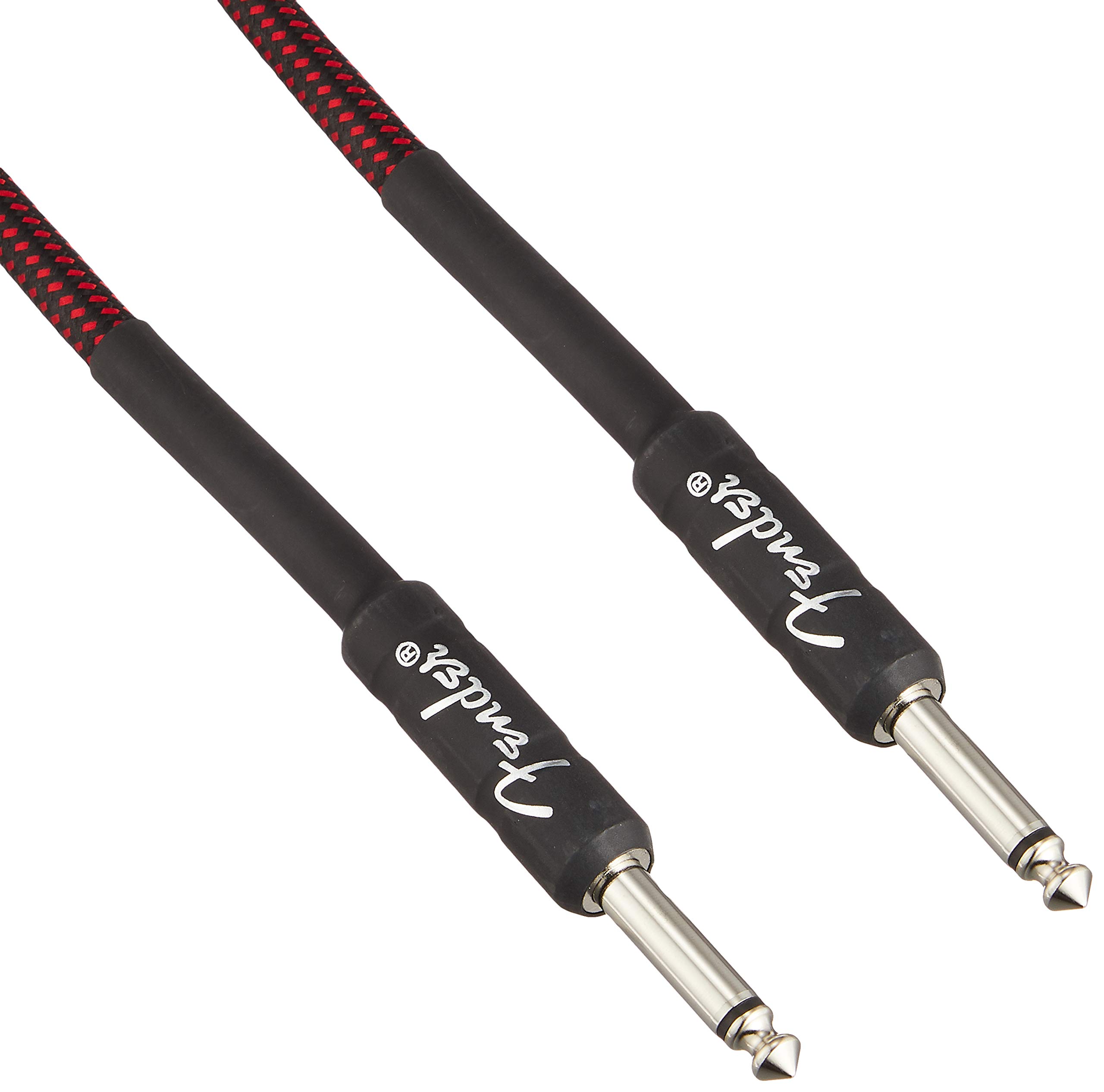 Fender Professional Series Tweed Instrument Cable, Guitar Cable, Guitar Accessories, Straight/Straight, Red, 18.6ft