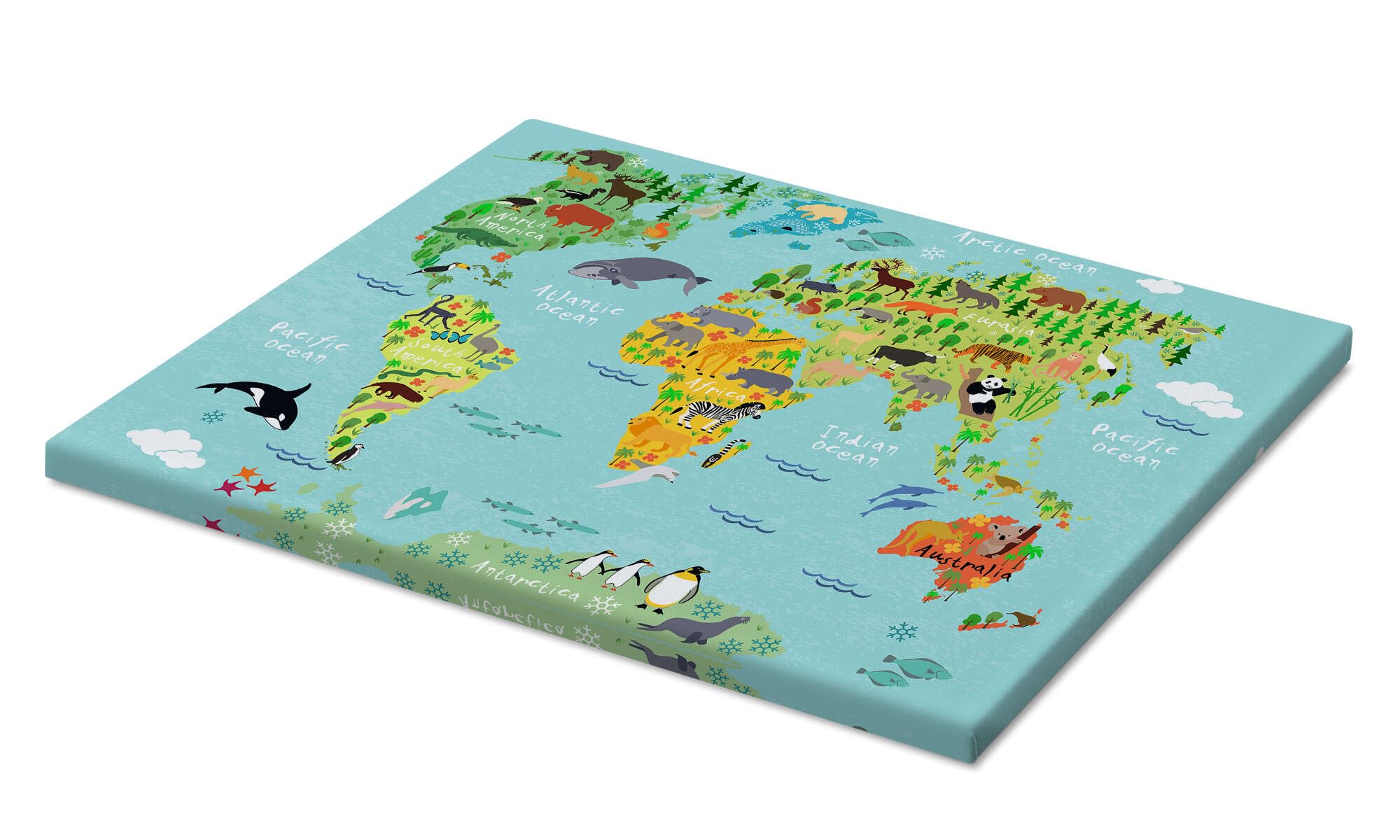 Animal Worldmap Obraz na płótnie