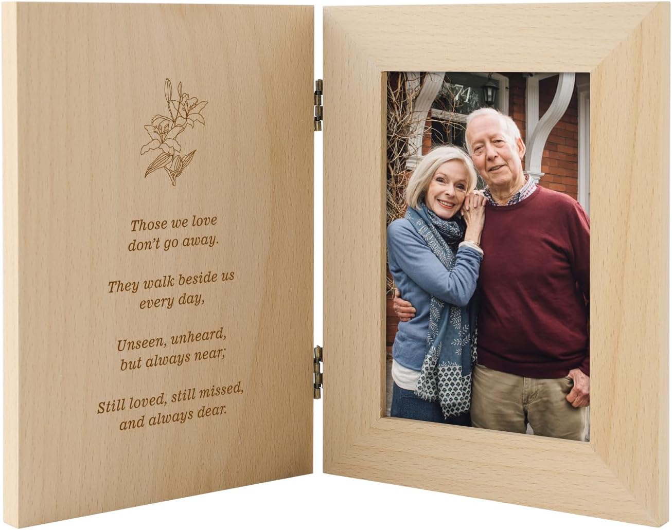 Memorial Picture Frame, In Memory of Loved One Gift for Loss of Mother, Father, Sympathy Picture Frame Gifts for Loss of Mom, Dad, Best Bereavement Gifts, Send Love and Strength, Fits 3x5 In Photo