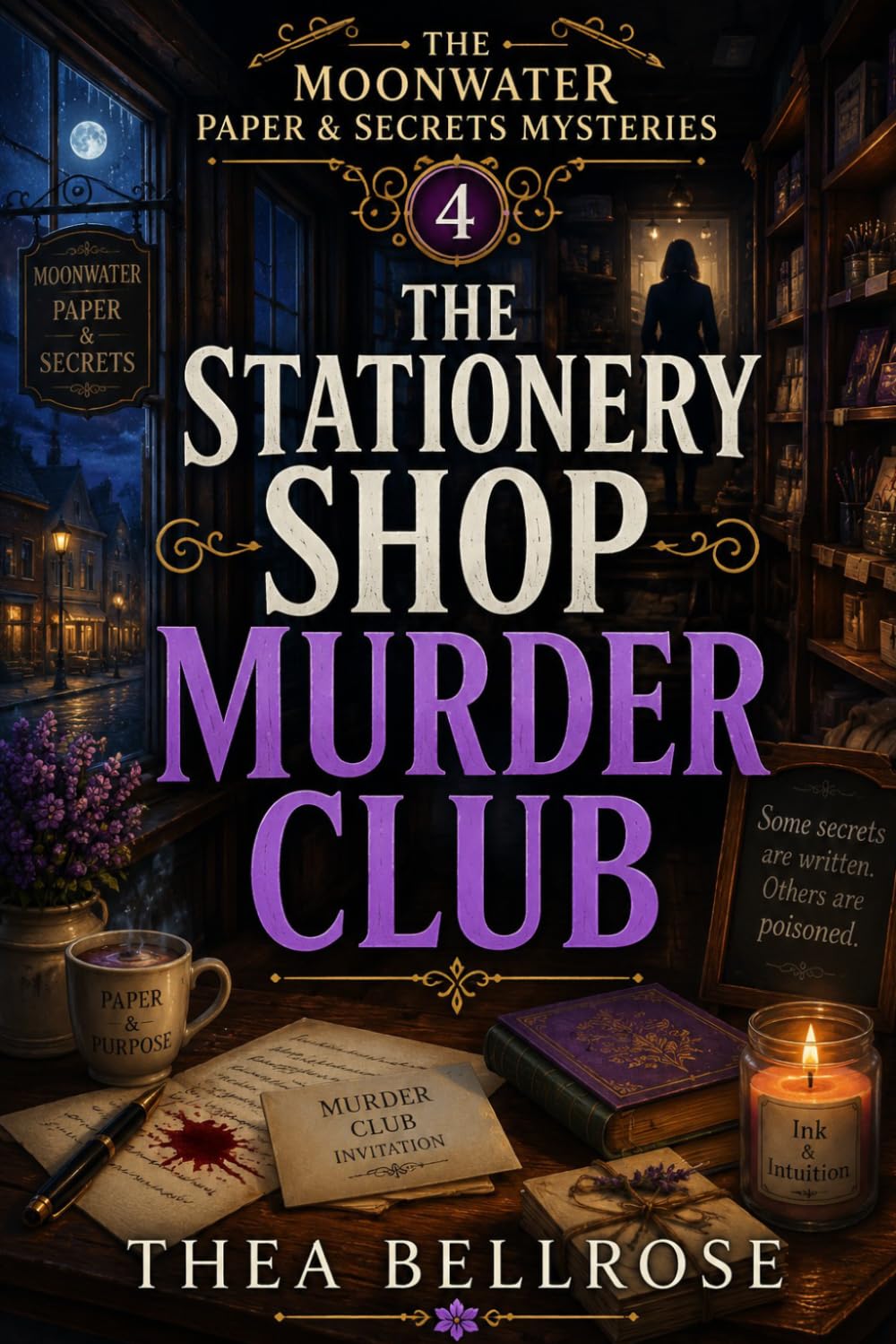 THE STATIONERY SHOP MURDER CLUB: A Cozy Small Town Mystery Thriller of Poison, Secrets, and a Hidden Network Watching Moonwater (THE MOONWATER PAPER & SECRETS MYSTERIES)
