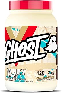 GHOST Whey Protein Powder, Coffee Ice Cream - 2LB, 25G of Protein - Whey...