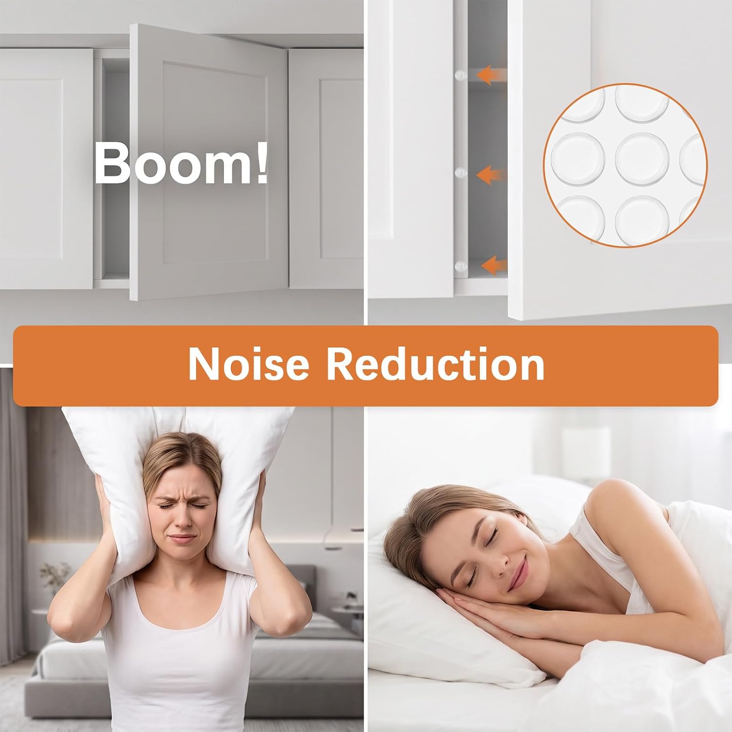 200Pcs Silicone Cabinet Door Bumpers Pads- Glass Table Top Anti Slip Pads
