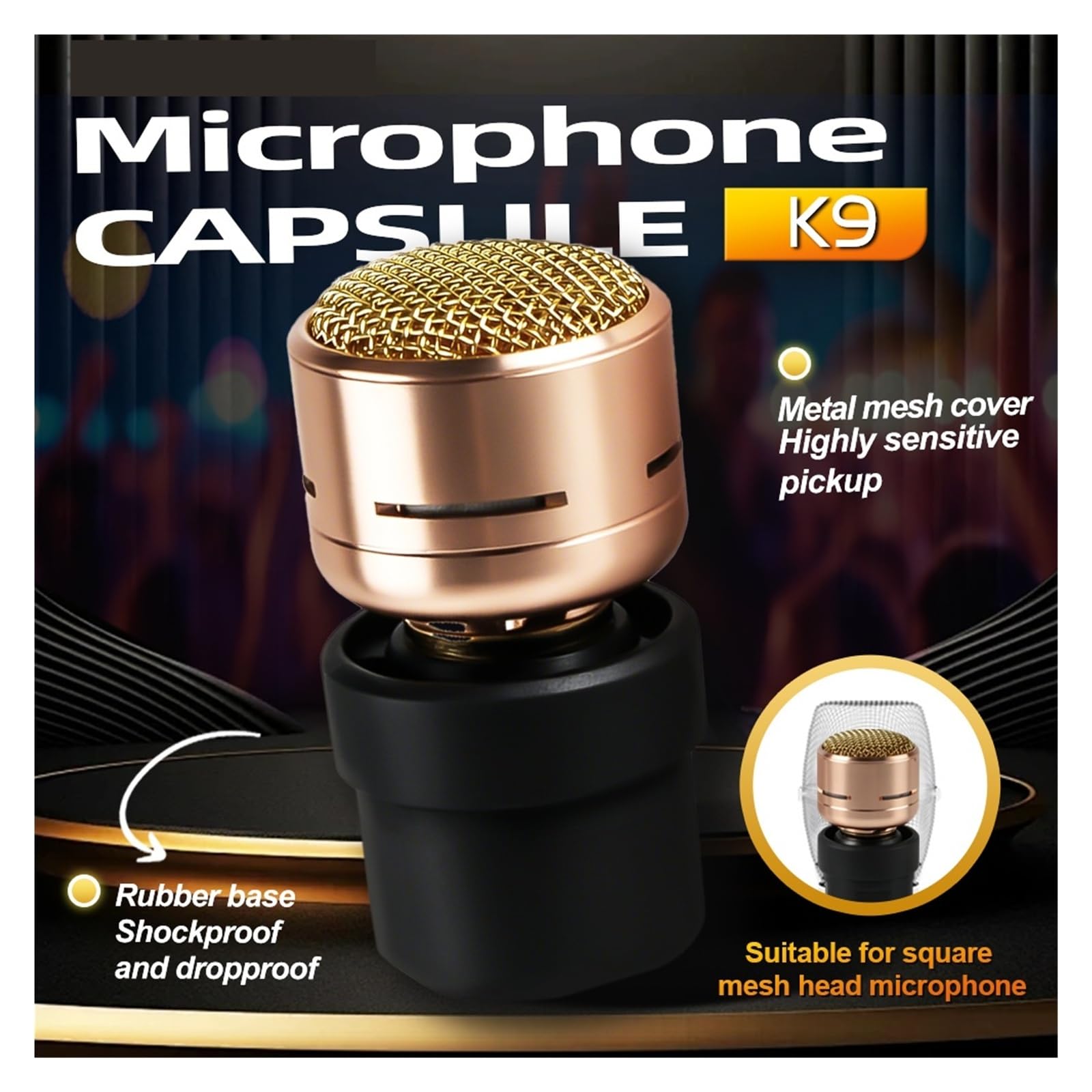 Capsula microfonica compatibile con G-MARK K9 nucleo a bobina mobile KTV pickup dinamico dedicato prestazioni ad alta sensibilità(Two pcs)