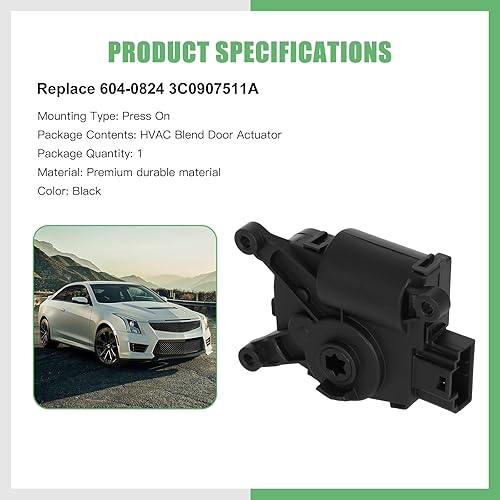 Miniatura 2 de SCITOO Reemplazo del actuador de puerta de mezcla de calentador HVAC para Q3 15-18, para Q3 14-18, para CC 12-17, para palancas de puerta de mezcla
