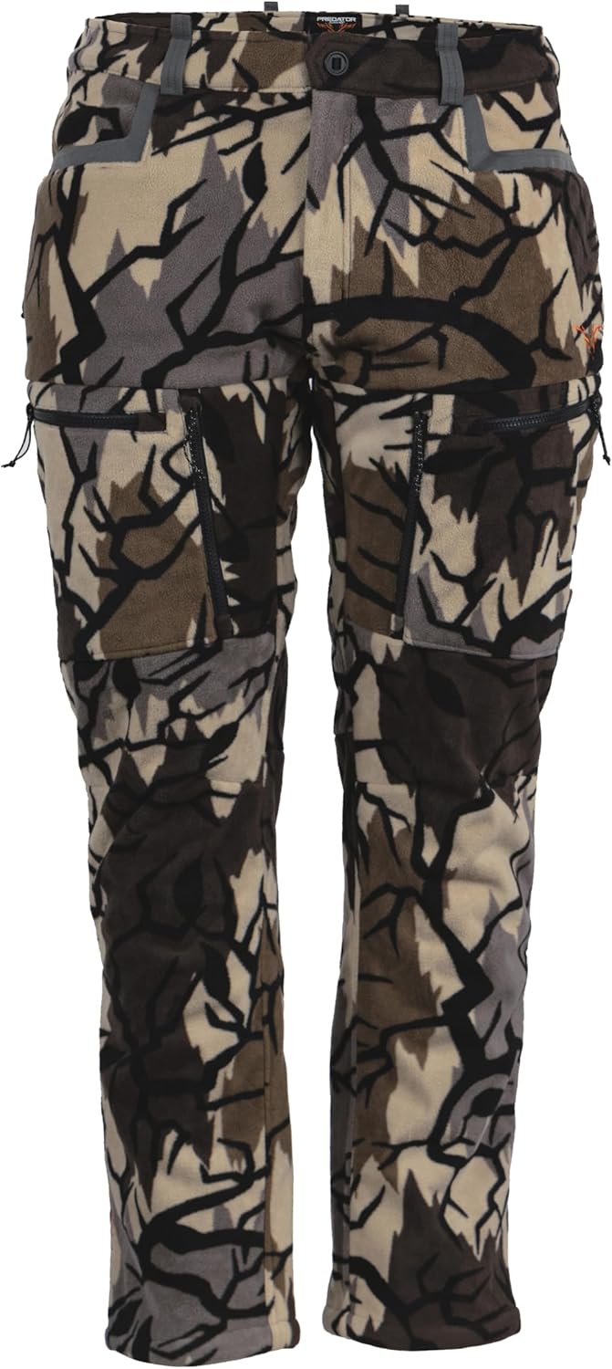 Predator Camo Vantage X Mens Hunting Pant- Silent Fleece, Sherpa Lined