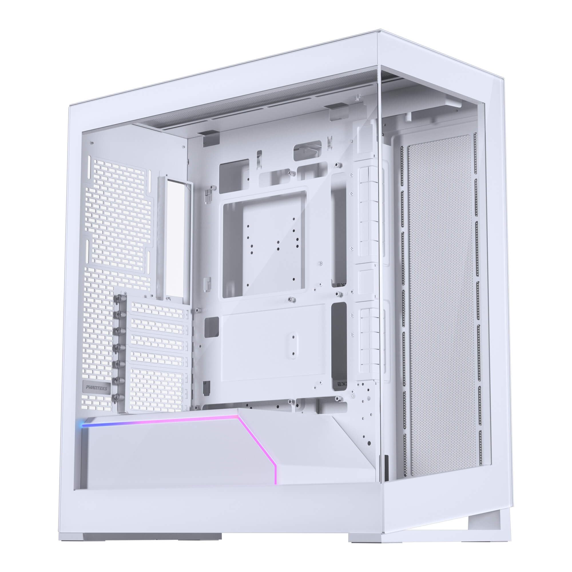 NV5 V2 Mid-Tower PC Case - White with High Airflow Design and Customisable RGB Lighting