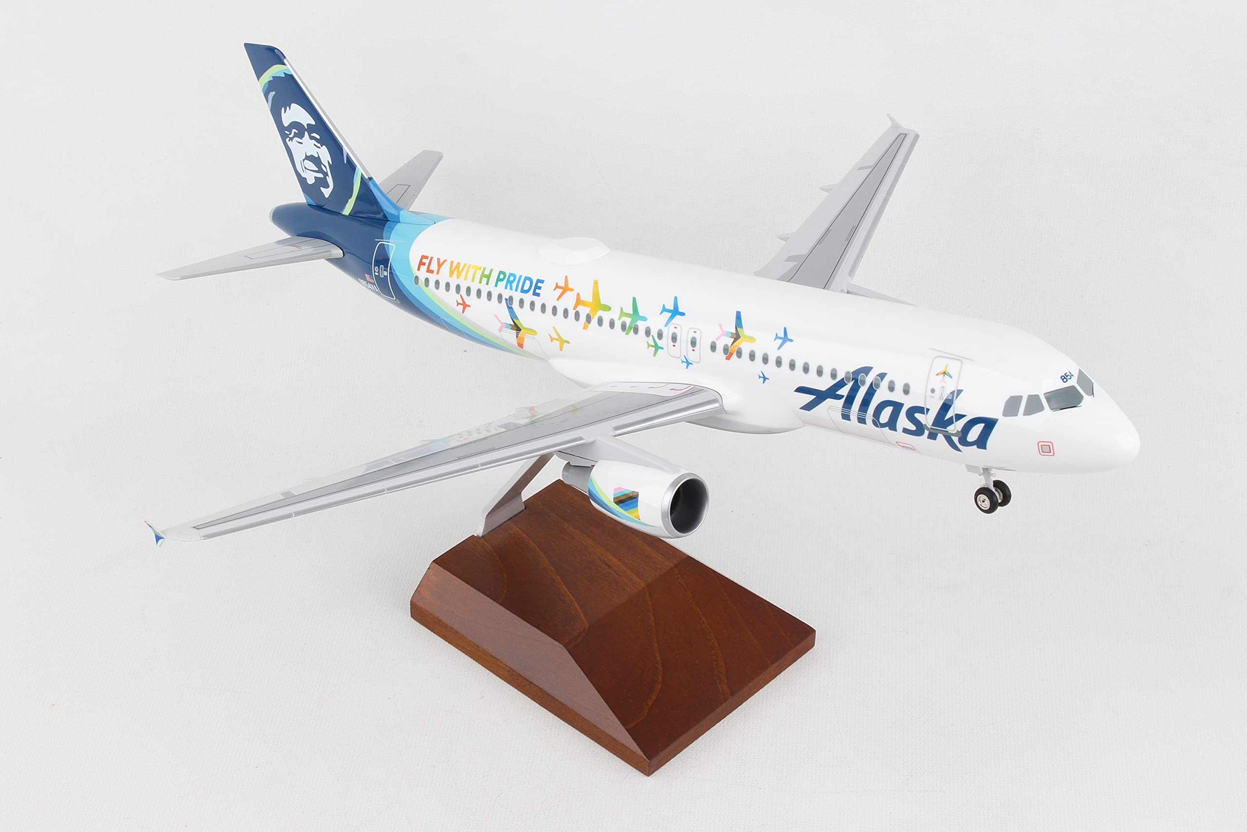 Skymarks Alaska A320 Pride 1/100 w/Wood & Gear SKR8382