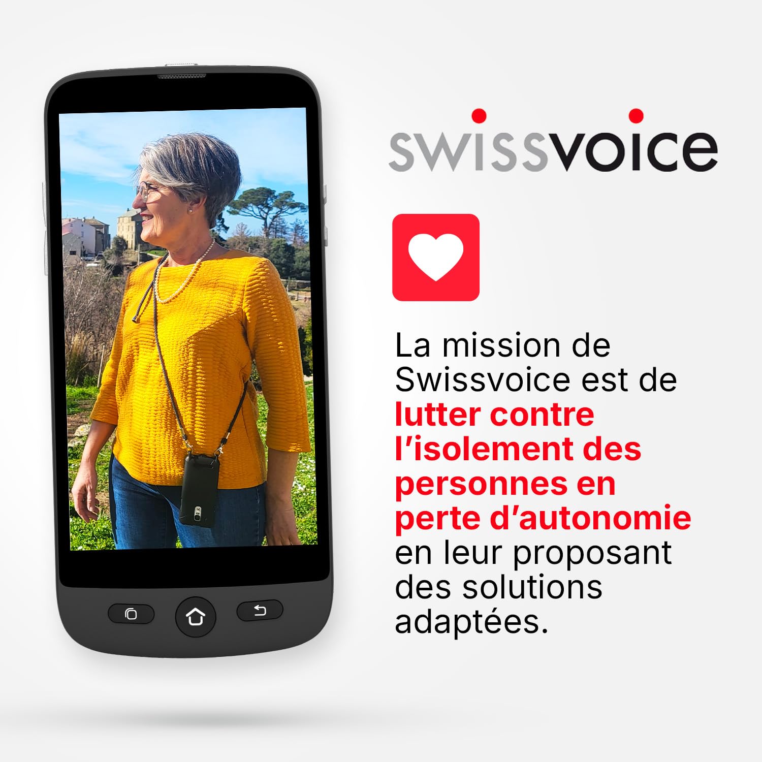 SWISSVOICE Xtra 2355 Téléphone Fixe Sans Fil DECT Larges Touches Répondeur Blanc