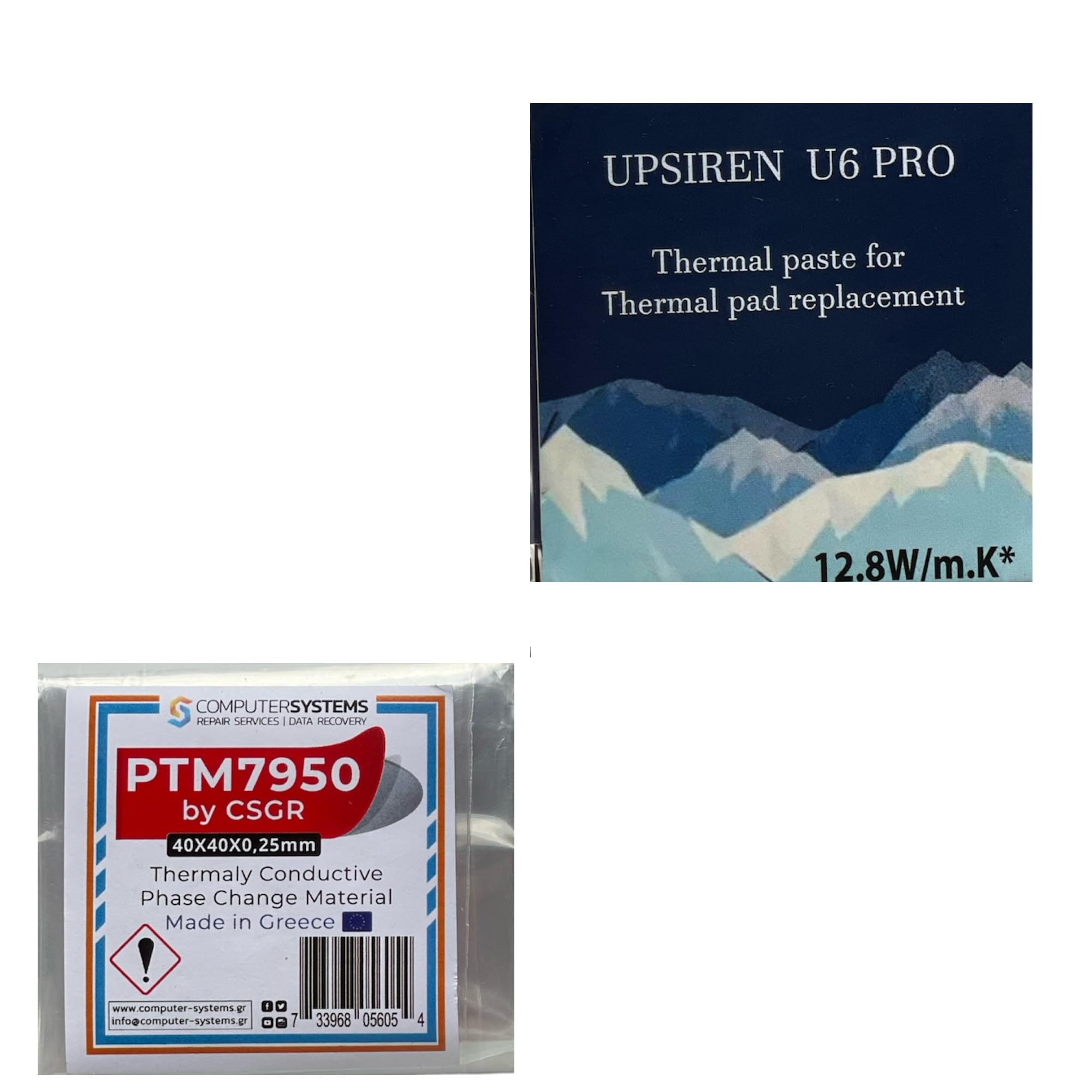 PTM7950 by CSGR & UPSIREN U6 PRO 20g Set - Gestione termica definitiva per sistemi ad alte prestazioni