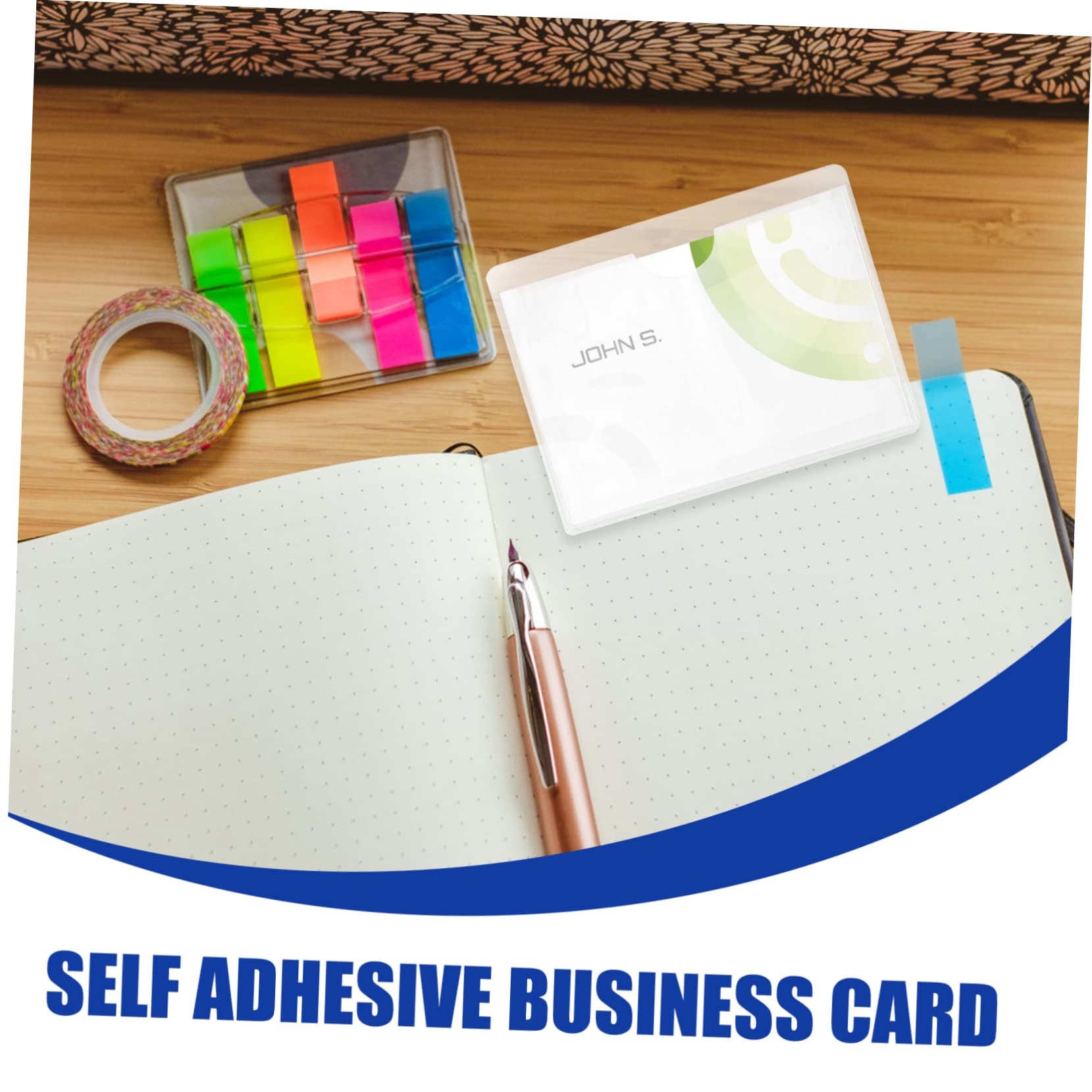 business card adhesive sleeve Amazon.com : 200 Pieces Self Adhesive Index Card Holder Business Card  Pockets with Top Open with 200 Pieces Blank Business Card, Clear Plastic  Protector Sleeve for Organizing and Protecting Your Cards or main image 1