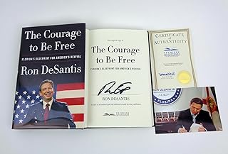 Ron Desantis Governor Florida For President 2024 Signed Autograph The Courage To Be Free 1st Edition Book COA A
