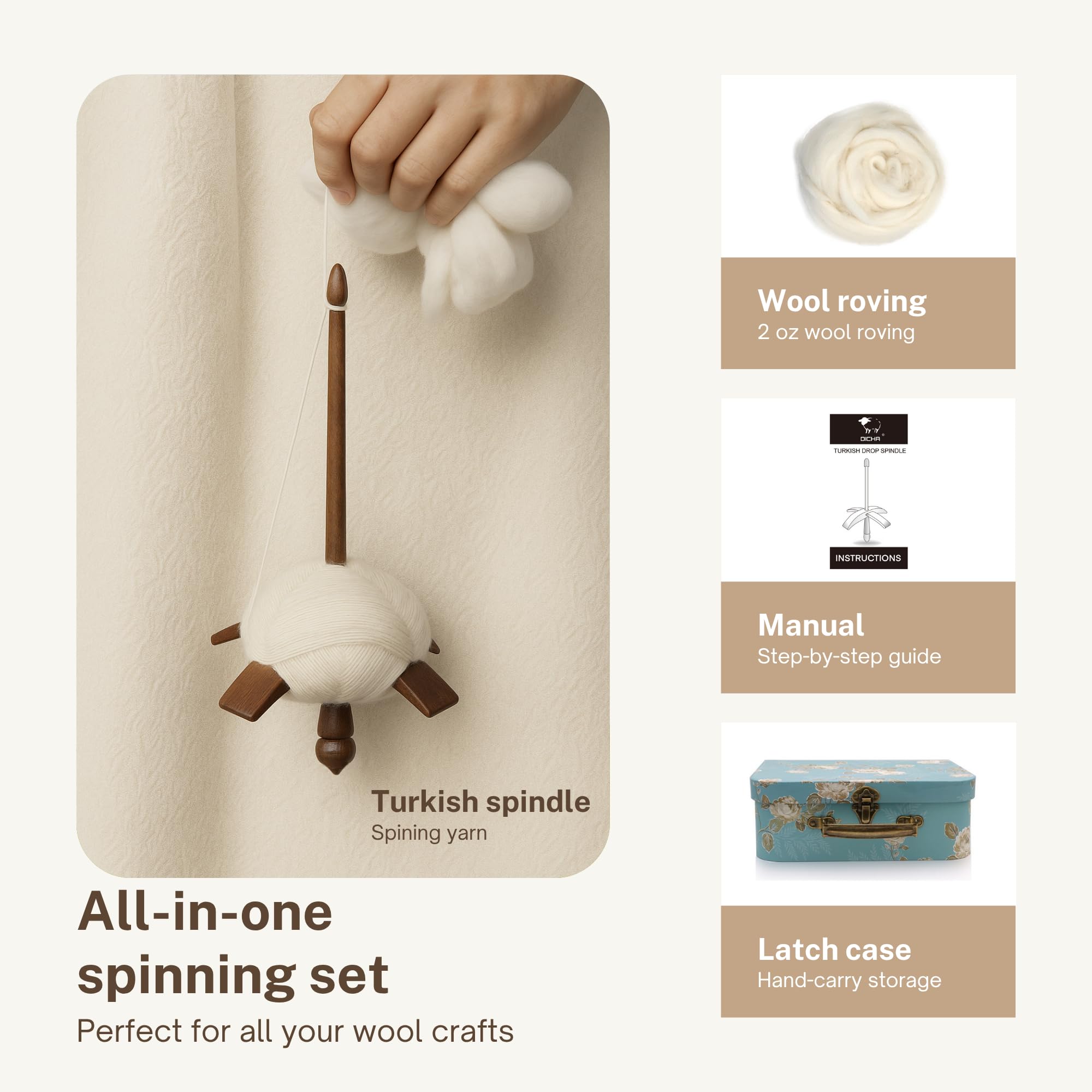 Amazon.co.jp: DICHA ブラックウォールナット トルコスピンドルキット