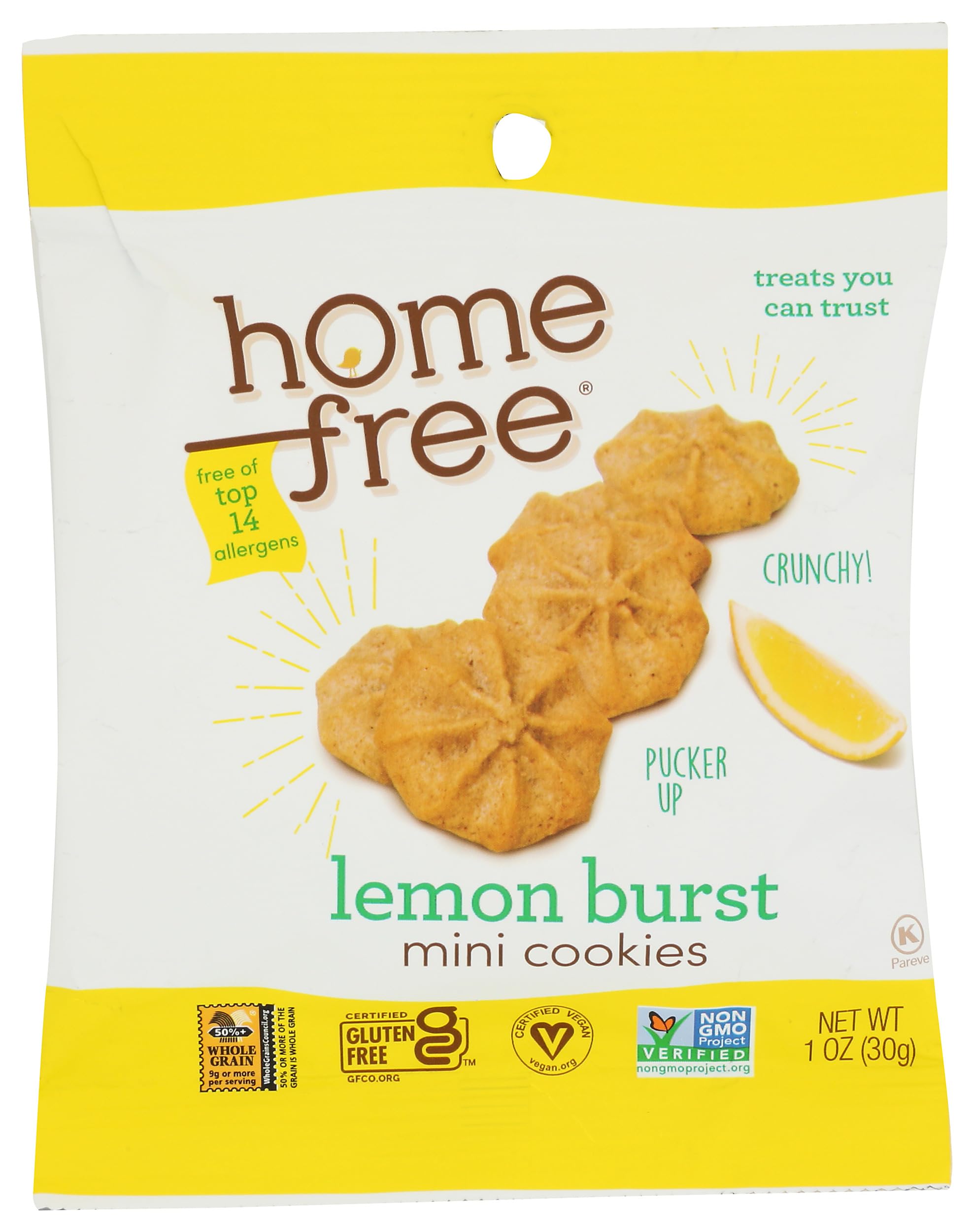 Homefree Biscoitos Mini de Limão 28 g