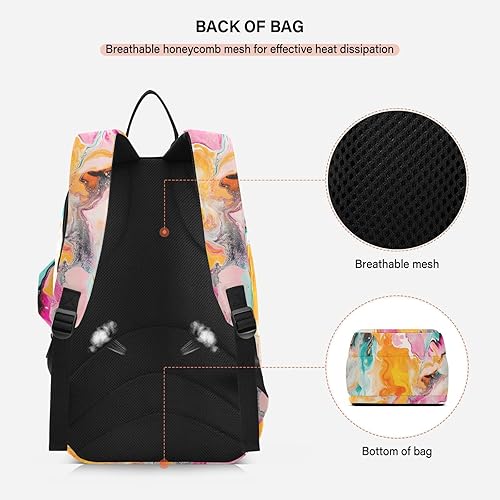 Miniatura 4 de Bolsa de raqueta de bádminton para tenis, grande, resistente, multicolor, abstracta, accesorios deportivos, mochila para mujeres y hombres, raquetas