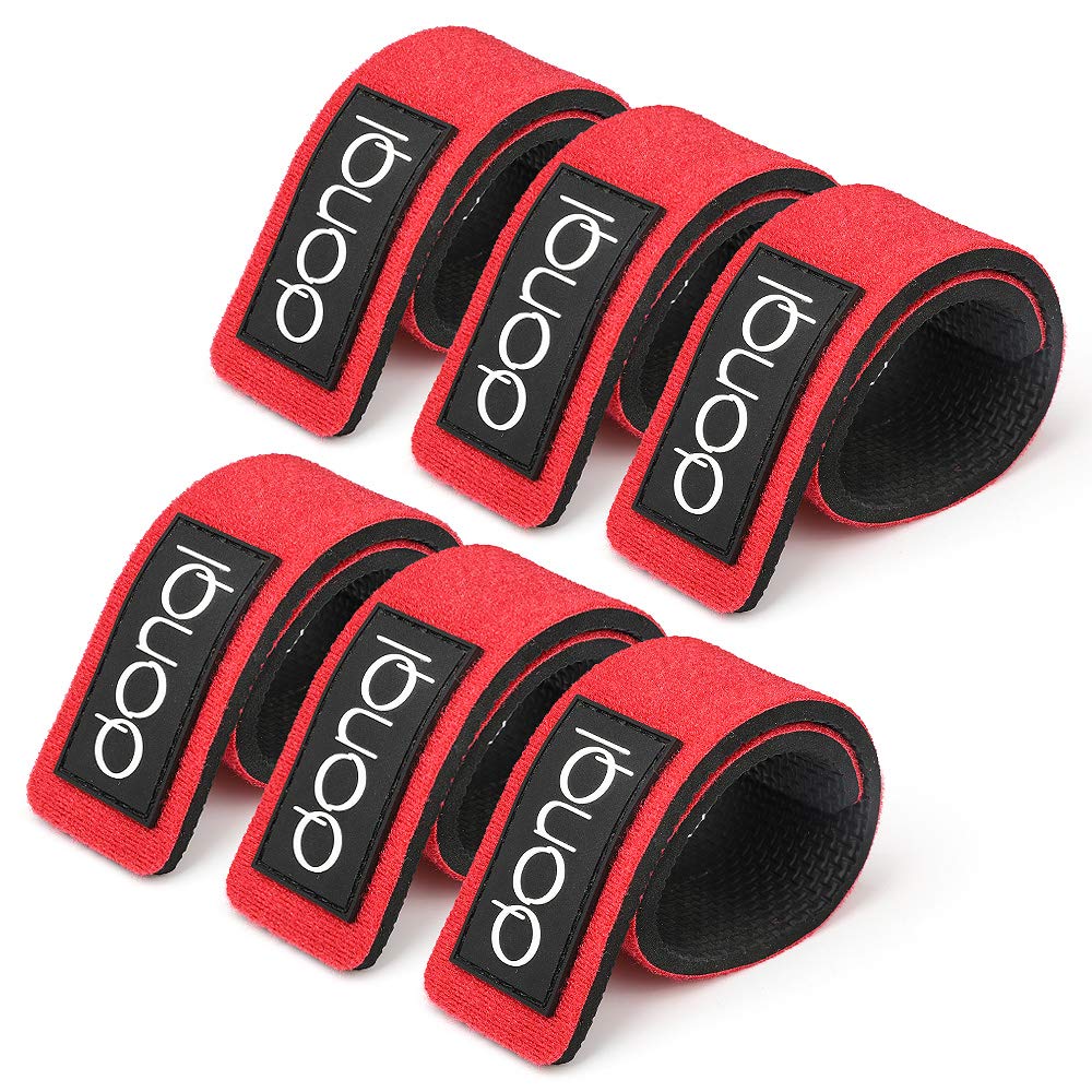 DONQL Fishing Belt Fishing Rod Ties Stretchy Rod Straps Fishing Rod Belt Holders for Casting Rods (3Colors,6Pcs)