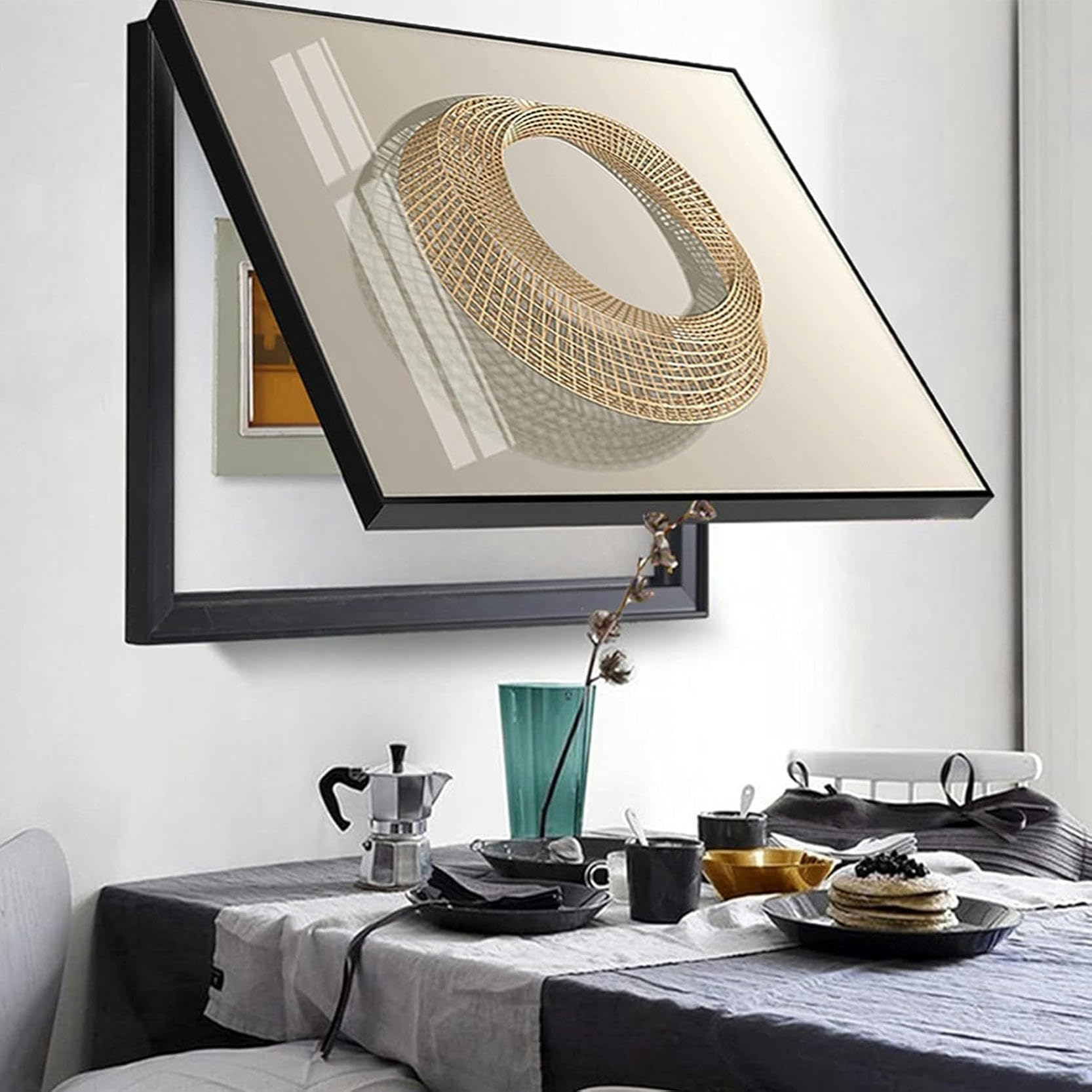 Copertura decorativa per scatola dei fusibili, protezione per scatola elettrica, design moderno, design semplice rimovibile, 50 x 40 cm, per casa e ufficio