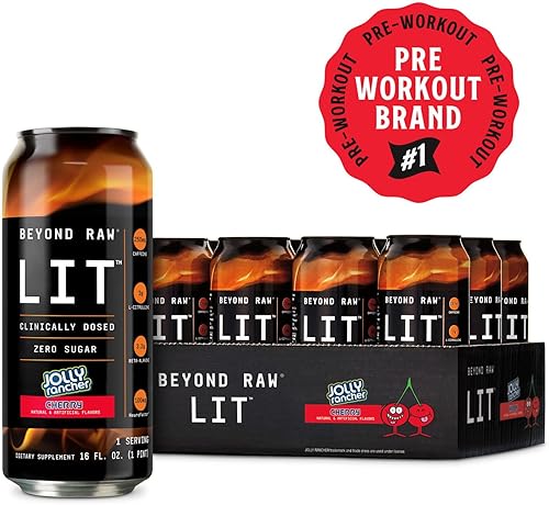 Beyond Raw LIT - Jolly Rancher Cherry - Paquete de 12