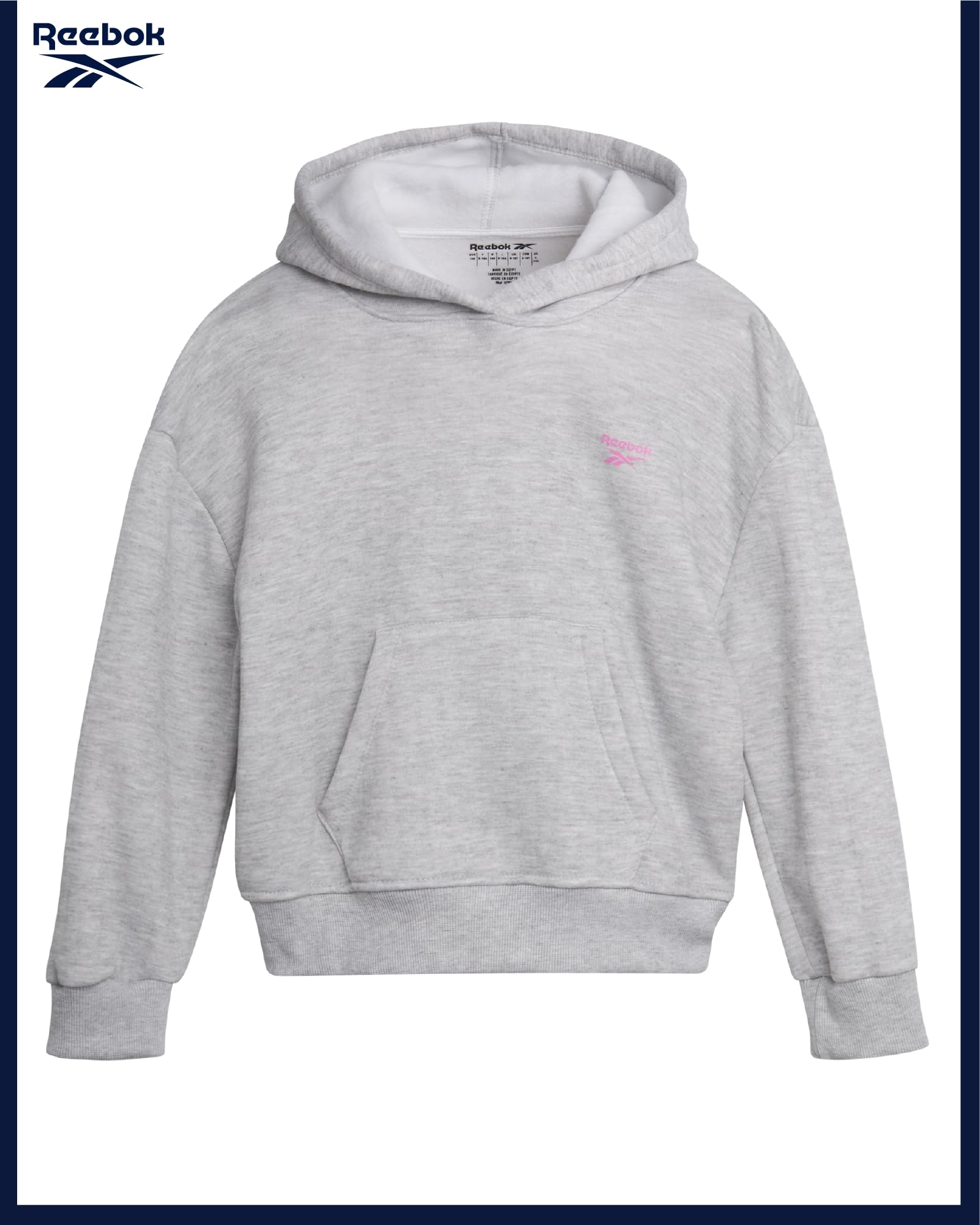 Reebok set da jogging 2 pezzi con felpa con per ragazze cappuccio e pantaloni sportivi