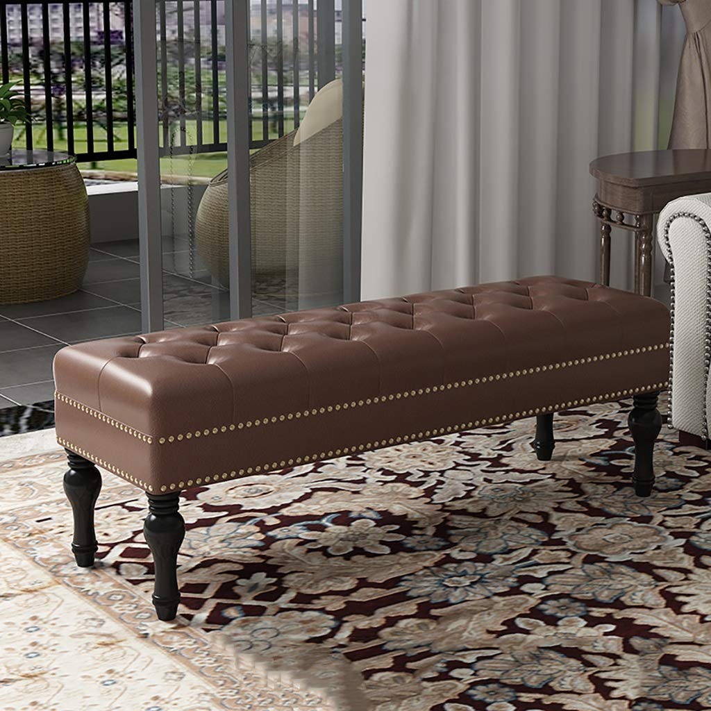 Banc à chaussures d'entrée et tabouret de lit long pour magasin de vêtements