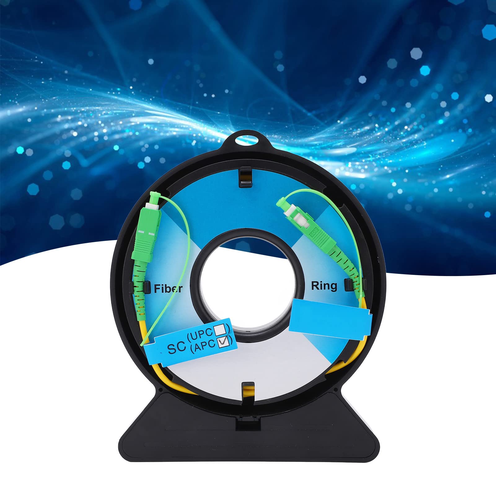 FTVOGUE Cable de Lanzamiento de Fibra OTDR, Cable de Extensión de Prueba de Fibra Monomodo ABS SC a SC 2000 M 6561,7 Pies, Pulso de 80 Ns, con Acopladores para Técnicos de Pruebas OTDR