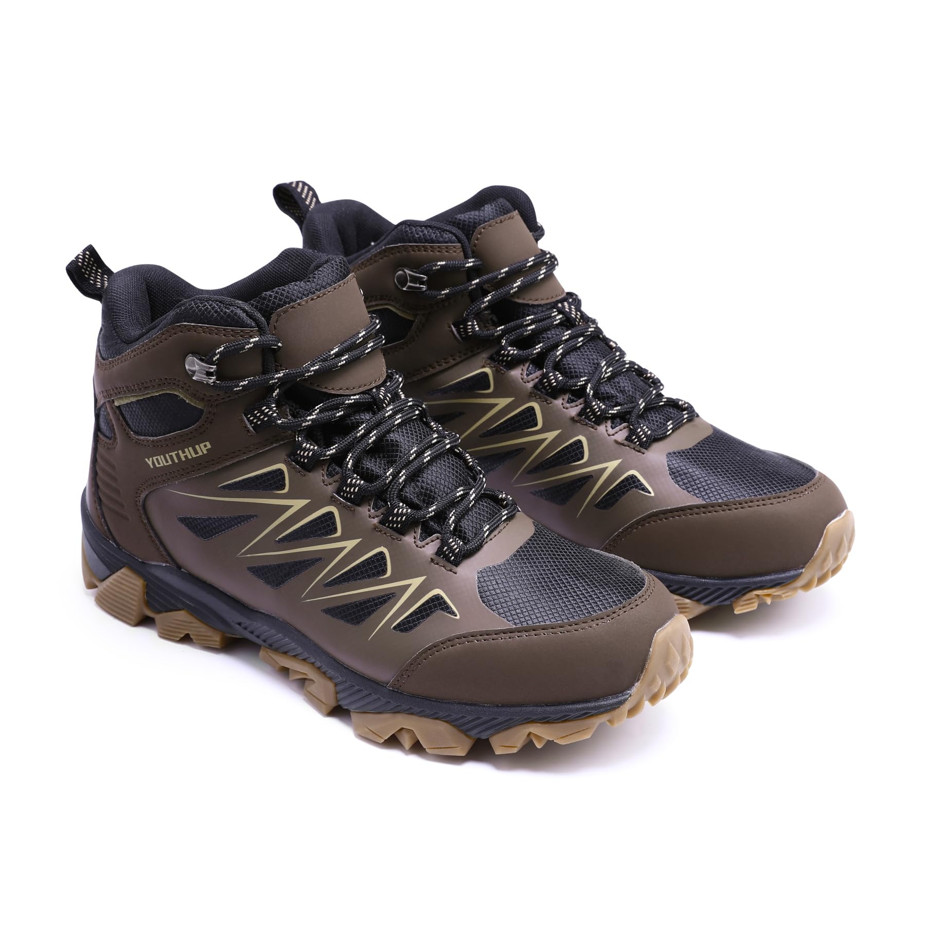 YOUTHUP Chaussure de Randonnée Imperméable Respirant Courte Chaussures de Trekking Outdoor Antidérapant Uni à Lacets