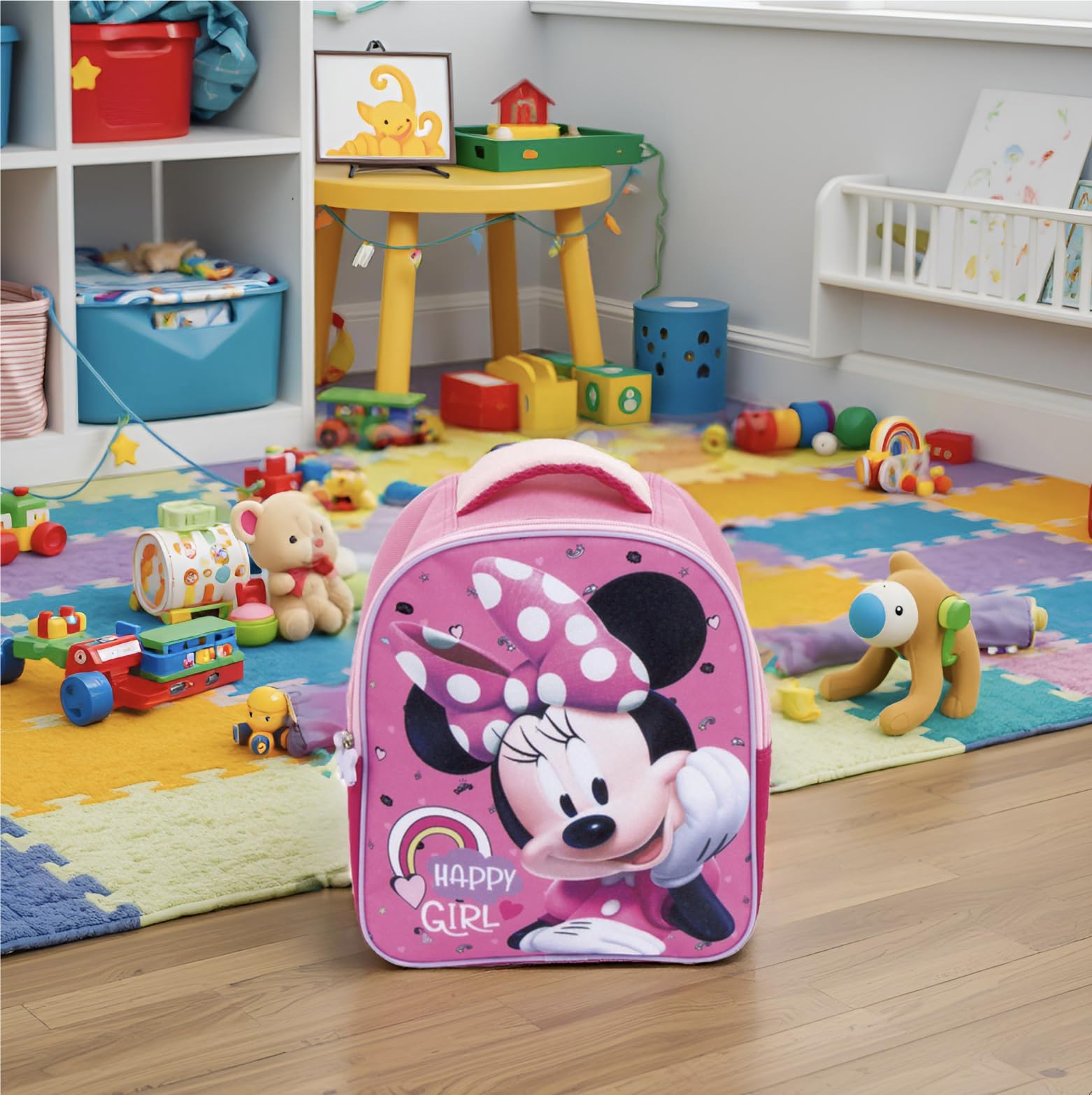 Superdiver - Zaino infantile di Minnie Mouse - Licenza ufficiale Disney - Ideale per scuola e asilo - Perfetto per bambini e bambine - Colore rosa - Dimensioni: 24x20x10 cm