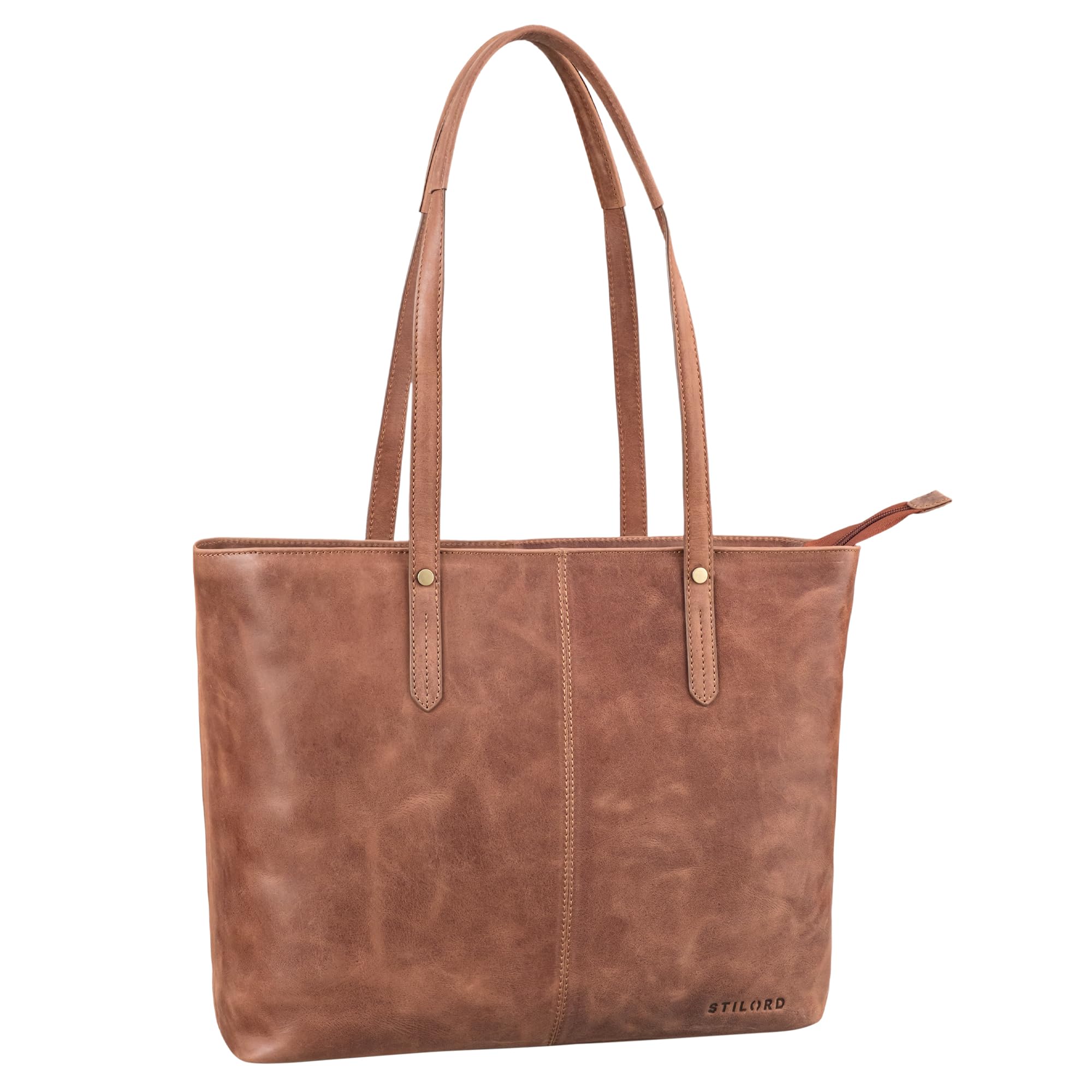 STILORD 'Larissa' Zaino Donna Vintage In Pelle Zainetto A4 Per PC Tablet MacBook 13,3 Pollici Casual Retrò In Vera Pelle, Colore:carbon - Grigio