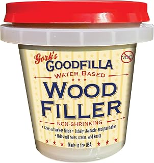 GoodFilla Walnut Wood Filler 8oz - Stainable Tintable Sandable Grain Filler, Zero Waste Non-Toxic USA Made