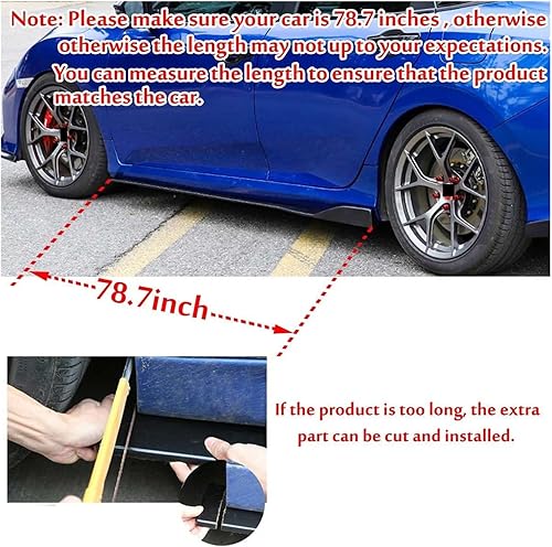 Miniatura 5 de 2M Side Skirt Universal Compatible for Mazda 3 2 5 6 CX-3 CX-4 CX-5 2000-2022 Extension Splitter Apron Lip Splitter Winglet Car Accessories (Color