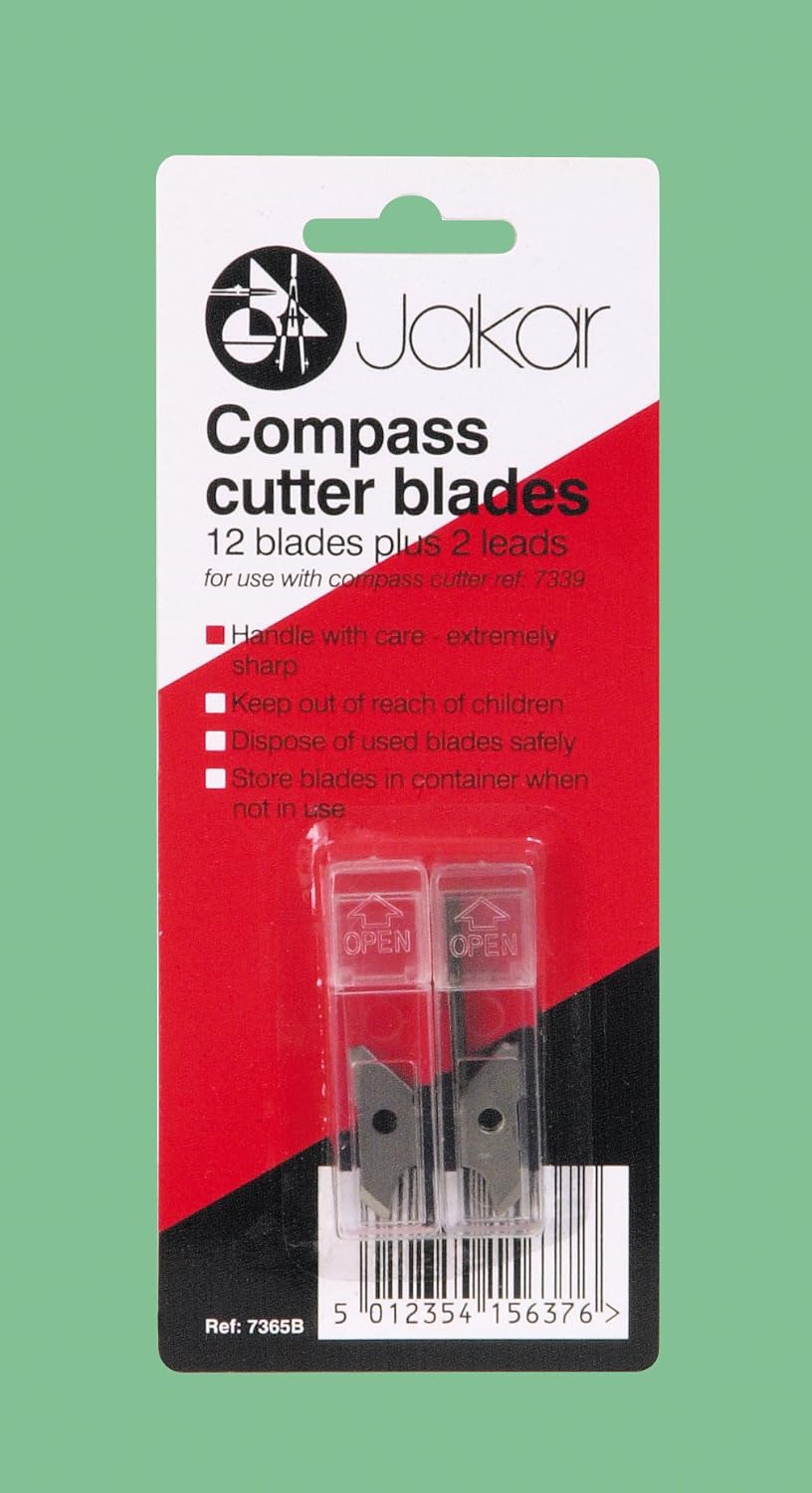 Jakar Compass & Circle Cutter 12 Spare Refill Replacement Blades & 2 Leads Jakar 7365B Amazon