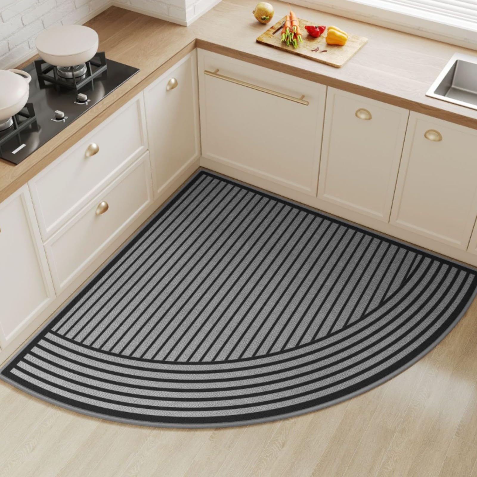 Tapis de sol moderne pour entrée et cuisine au tissage résistant