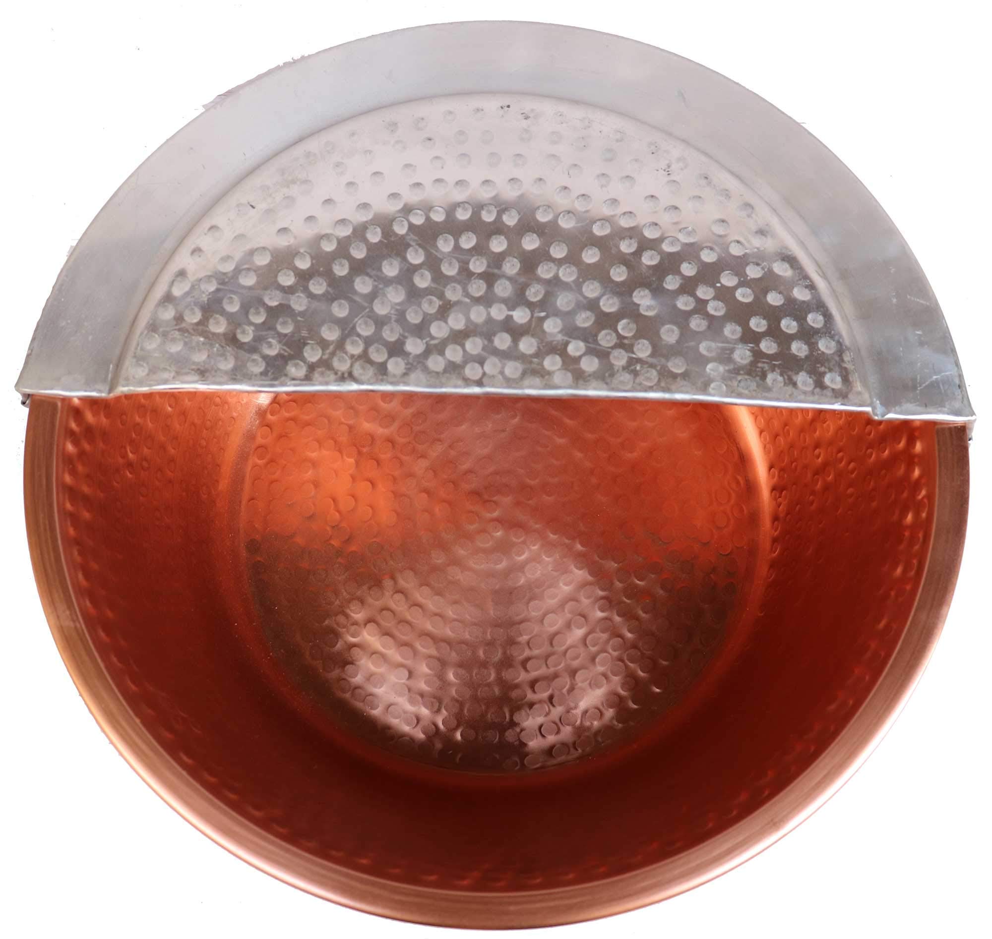 Portable Polished Copper Foot Bath Care Comfort Shower Spa Relaxation Pedicure Bowl Beauty Salon Massage Tub Basin Cauldron Pot + Nickel Footrest